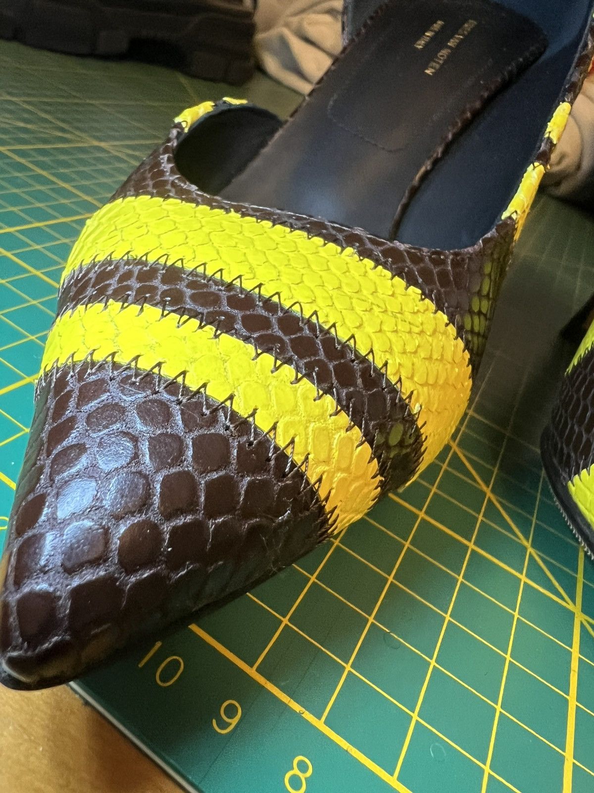 Dries Van Noten Dries Van Noten leather snakeskin scales high heel pumps Size US 7.5 / IT 37.5 - 7 Thumbnail
