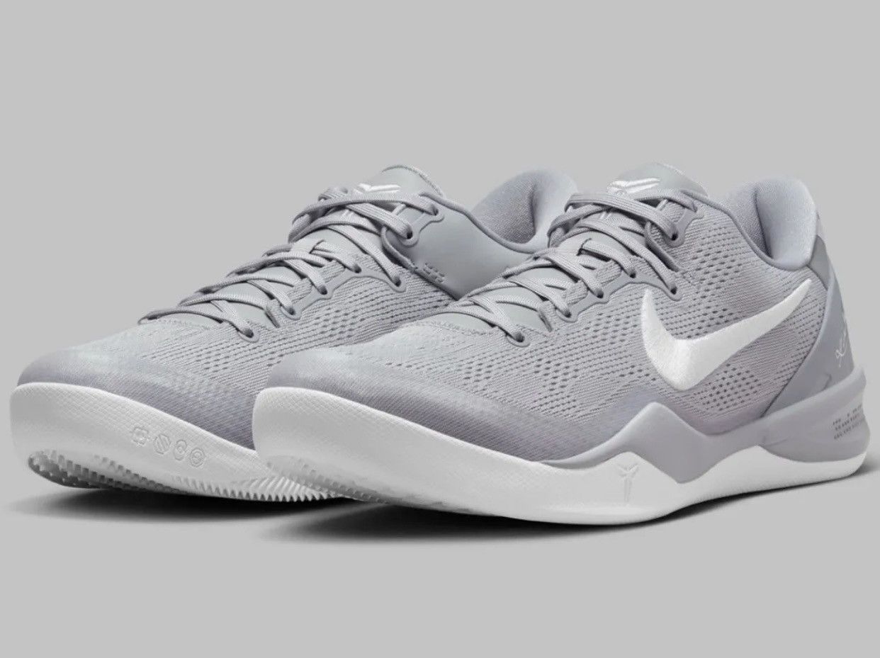 Nike 2024 NIKE KOBE 8 PROTRO WOLF GREY/WHITE (10.5) Size US 10.5 / EU 43-44 - 8 Thumbnail