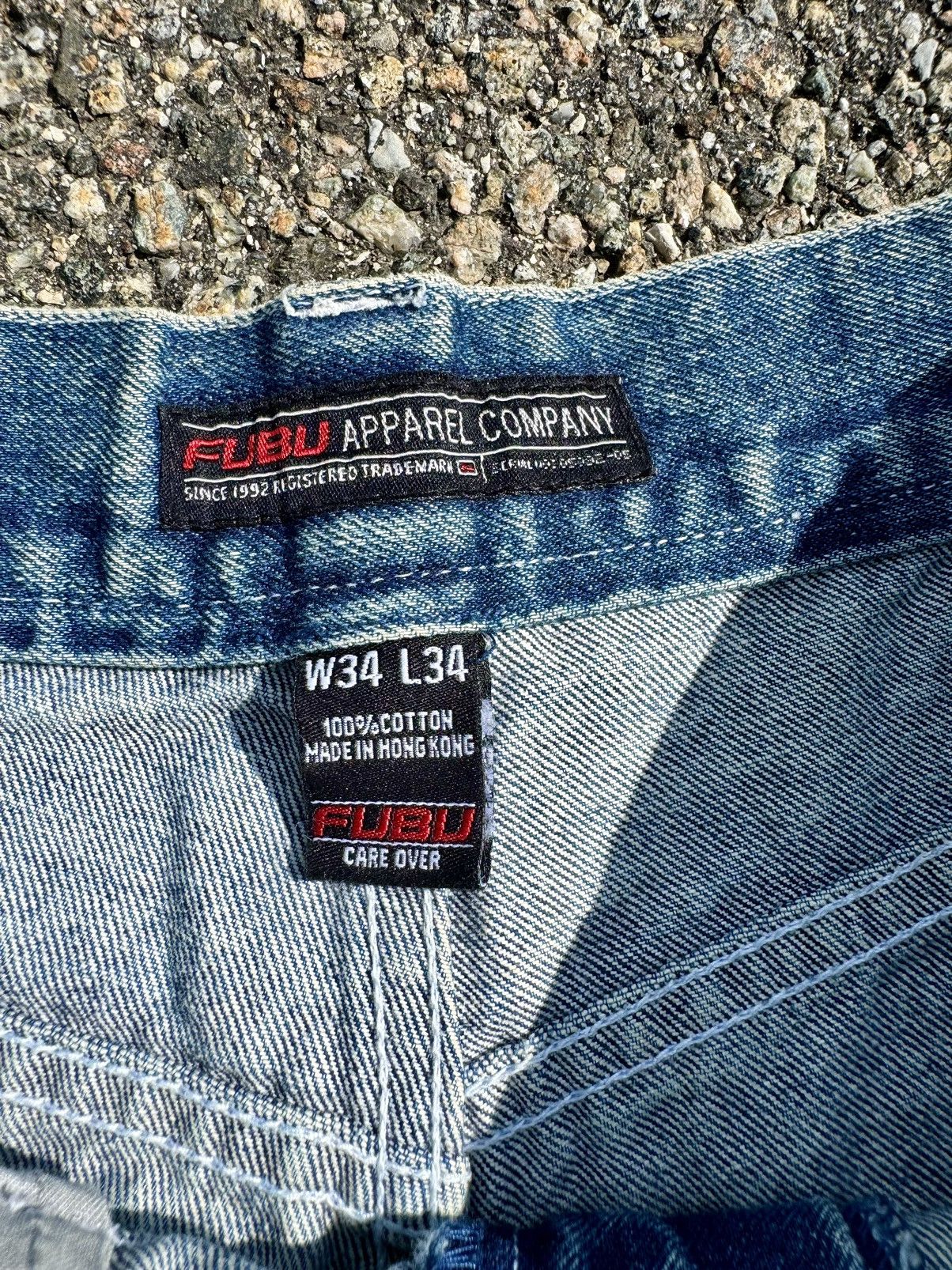 Fubu × Vintage 1990’s Vintage FUBU Baggy Y2K Hip Hop Denim Jeans Size US 34 / EU 50 - 9 Thumbnail