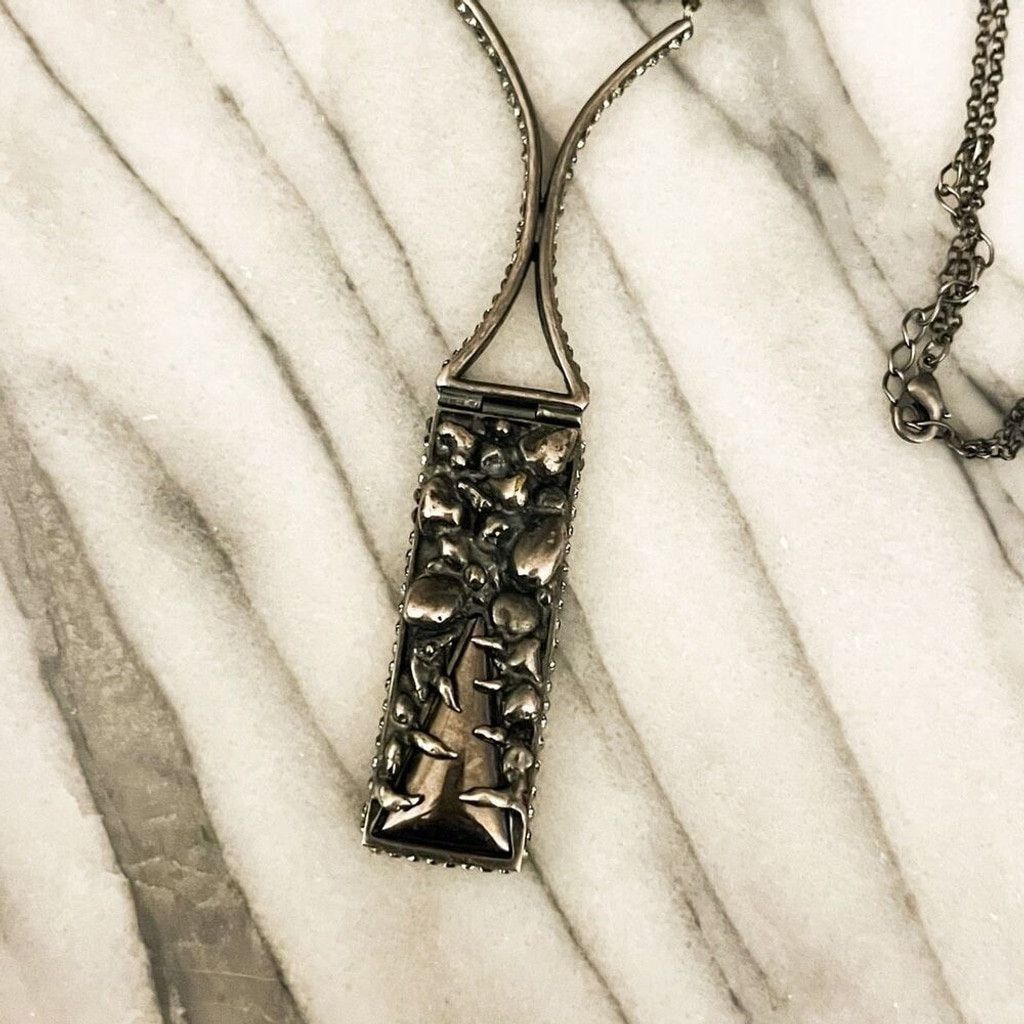 Other Cris Barros Abstract Necklace Brazil Black Gunmetal Pendant Size ONE SIZE - 2 Thumbnail
