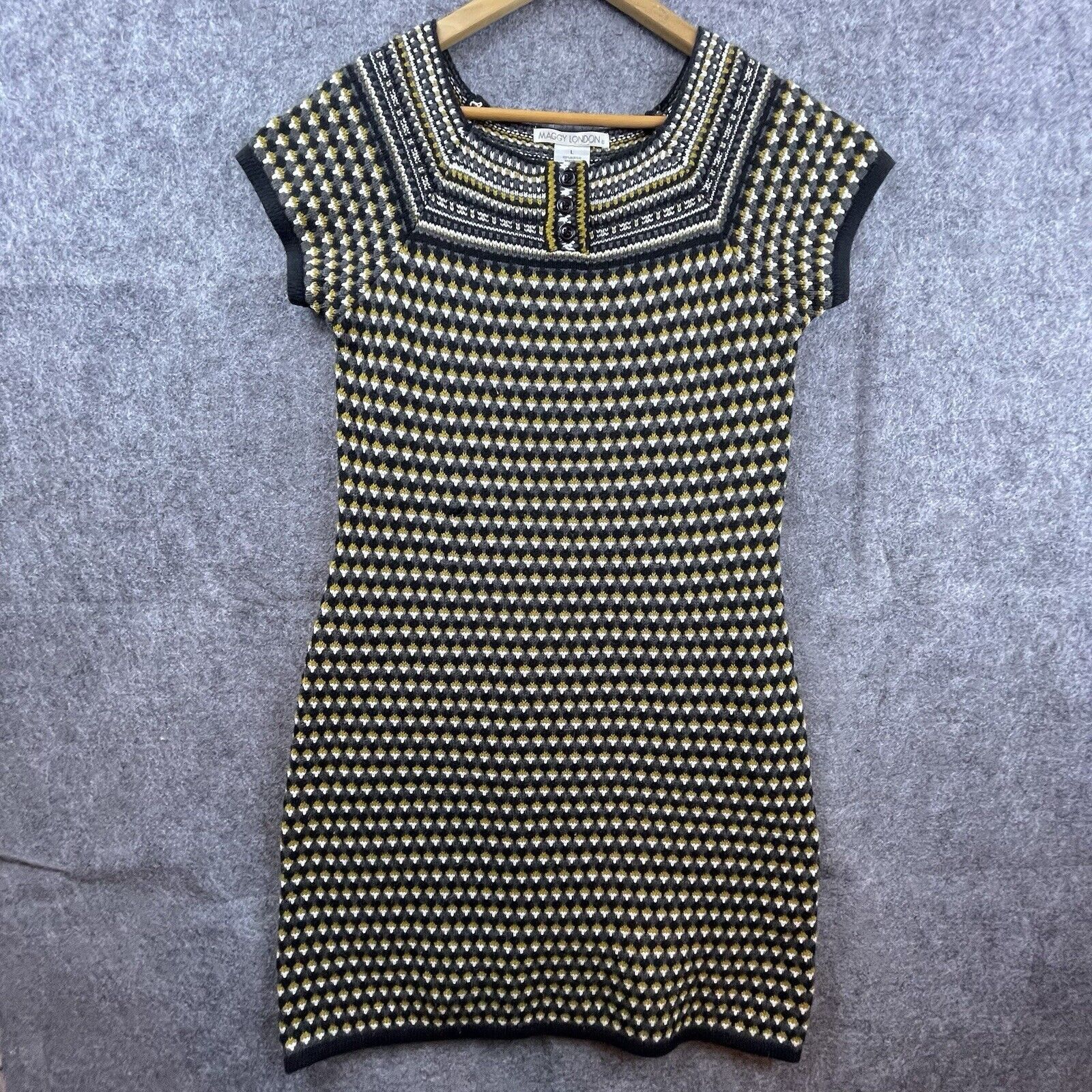 MAGGY LONDON Maggy London Sweater Dress Large Cabincore Cozy Heritage Size L / US 10 / IT 46 - 1 Thumbnail
