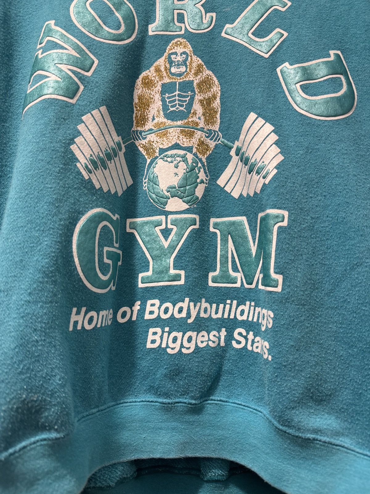 Vintage *RARE* 90s JAPAN WORLD GYM CREWNECK SWEATER GYM FITNESS Size US S / EU 44-46 / 1 - 6 Thumbnail