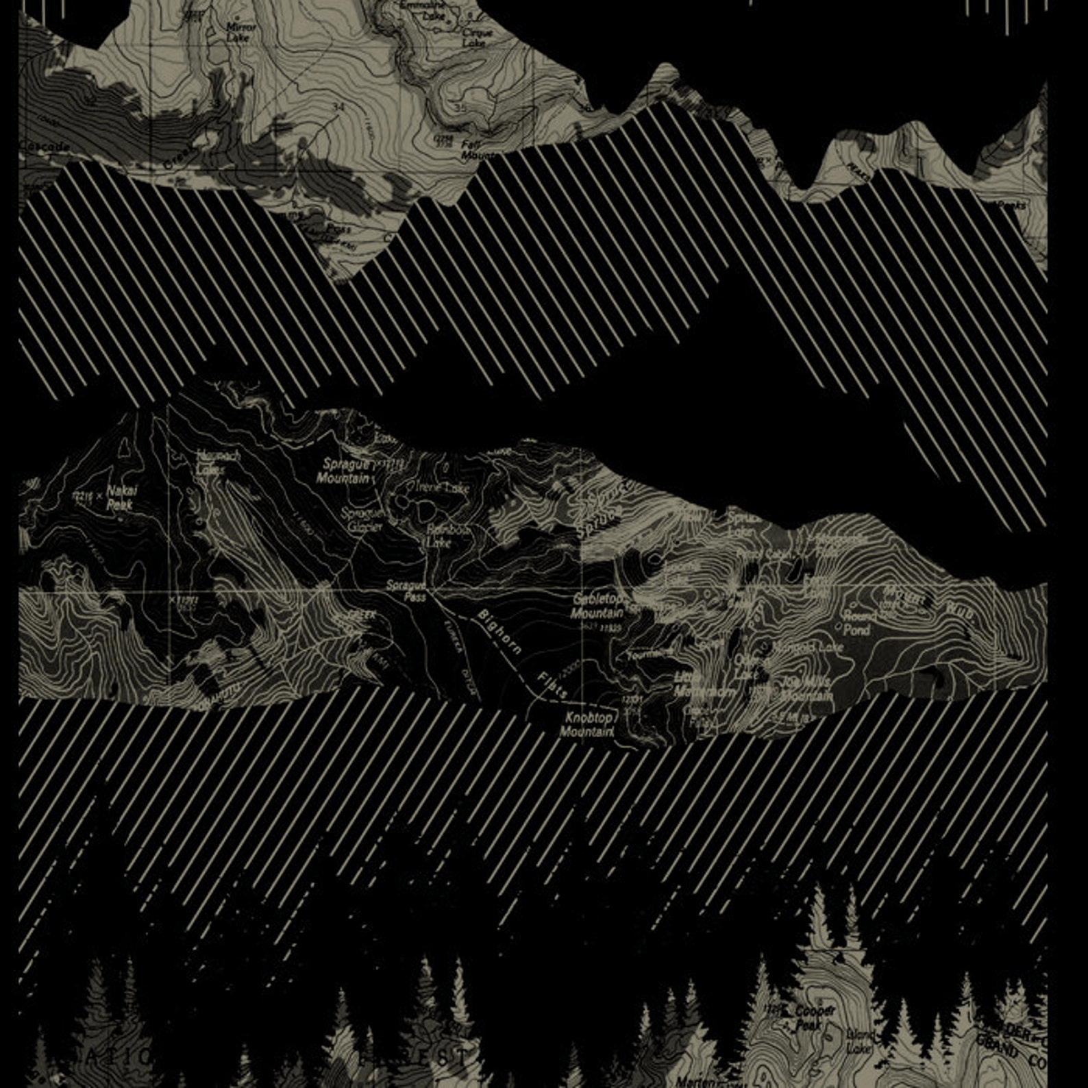 Designer × Vintage Mountain T-Shirt Men – Mountains Size US M / EU 48-50 / 2 - 3 Thumbnail