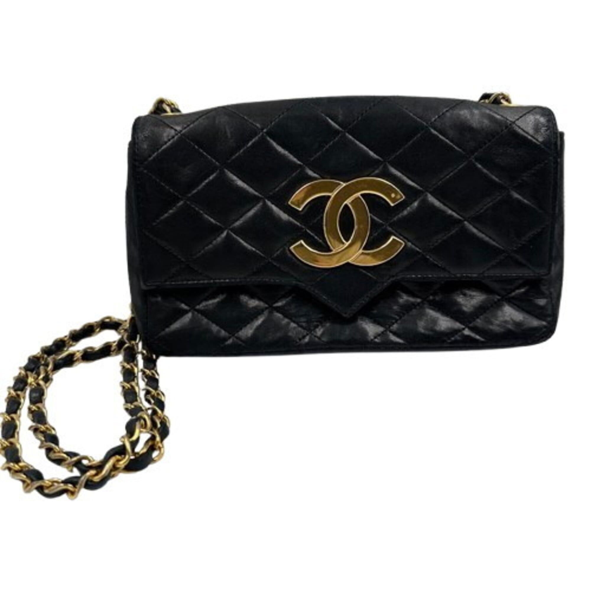 Chanel CHANEL Lambskin Chain Shoulder Bag, Leather, Black Size ONE SIZE - 1 Thumbnail