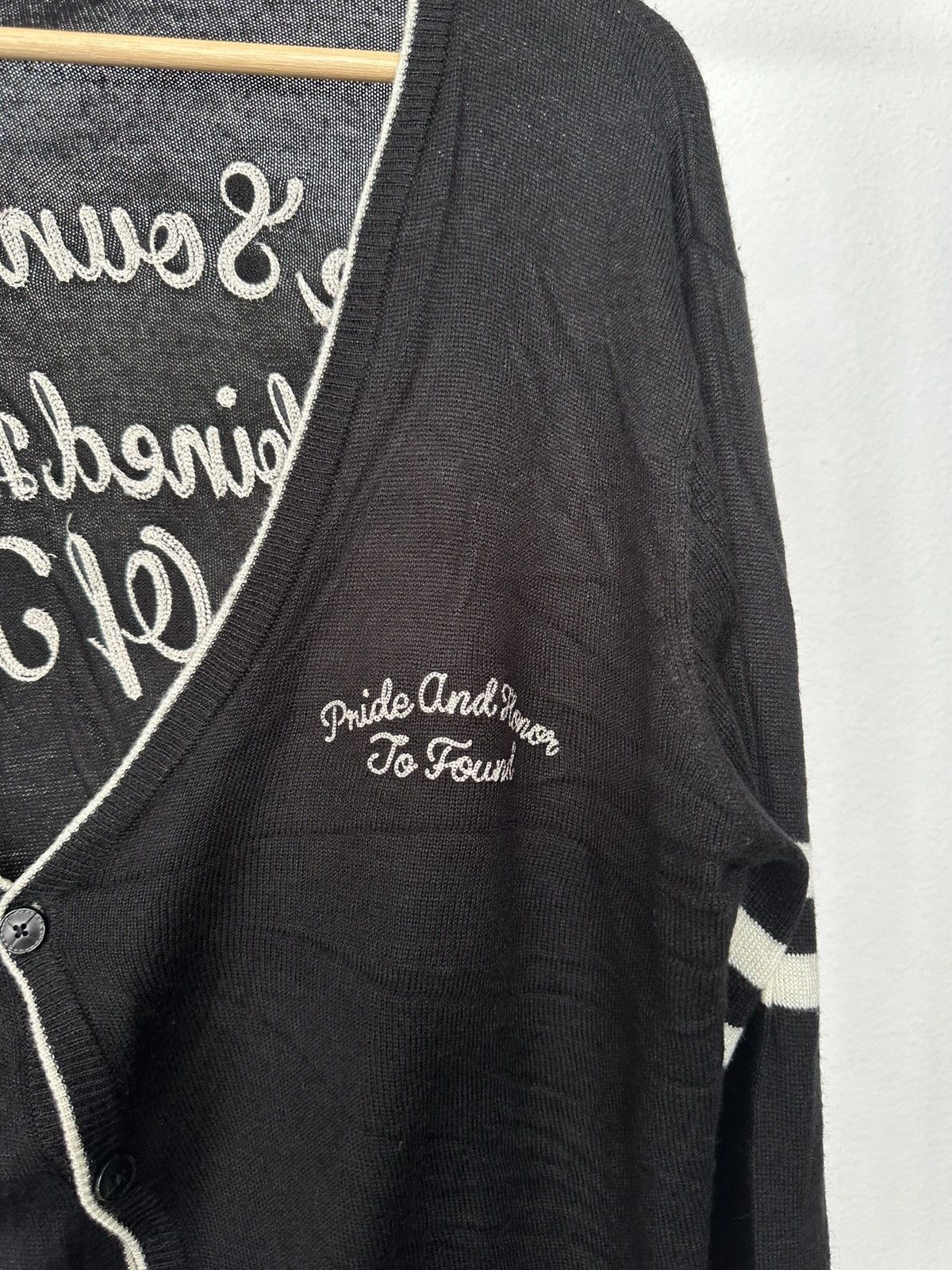 If Six Was Nine Y2k Crazy Devil unsymmetrical light wool cardigan Size US L / EU 52-54 / 3 - 11 Thumbnail