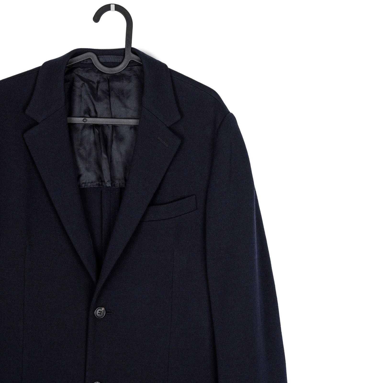 Prada Vintage Prada Milano Dark Blue Wool Tailored Blazer Jacket Size US M / EU 48-50 / 2 - 2 Thumbnail