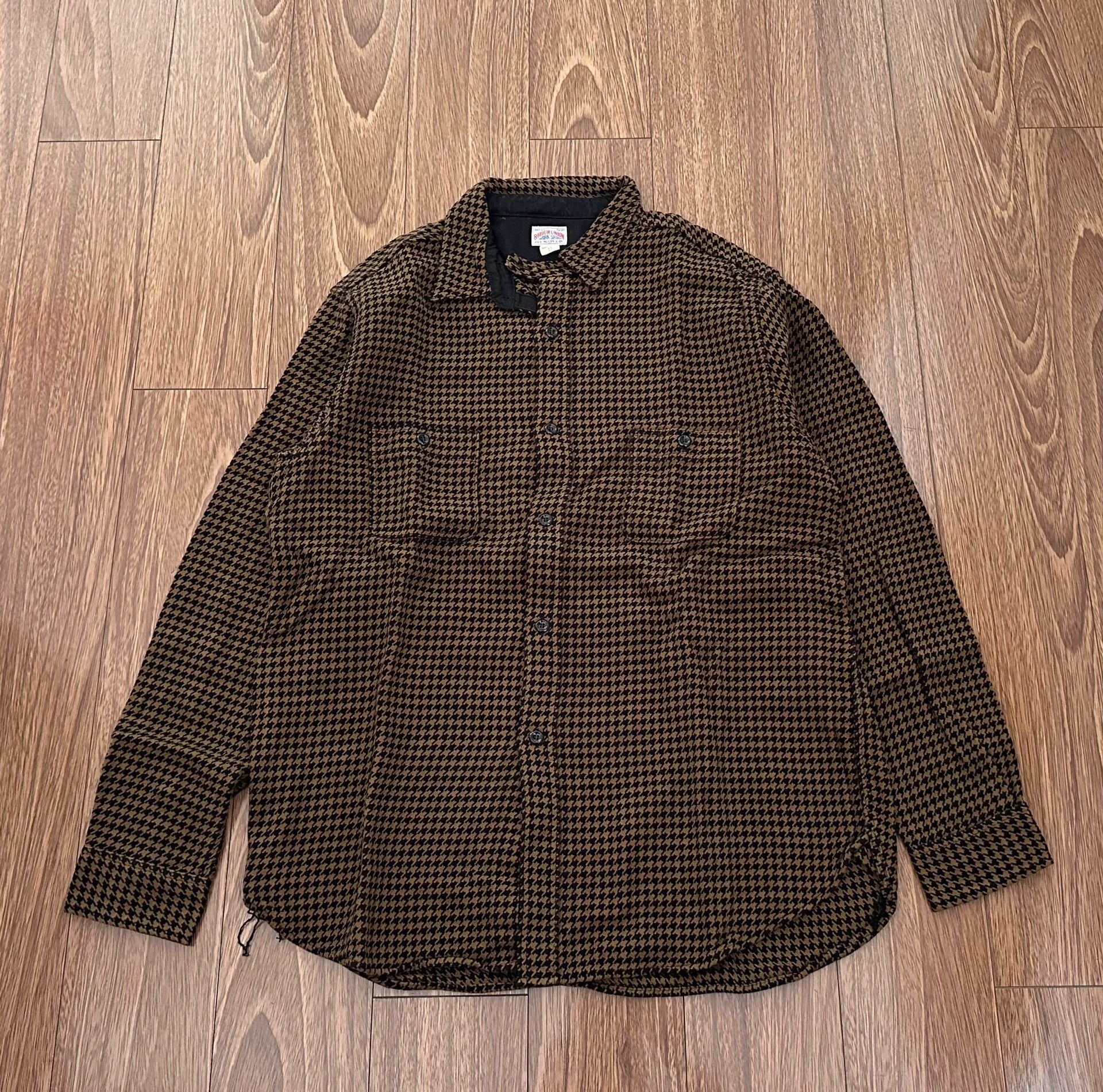 The Real McCoy's The Real McCoy 8HU Houndstooth Flannel Shirt 17 Excellent Size US XXS / EU 40 - 1 Thumbnail