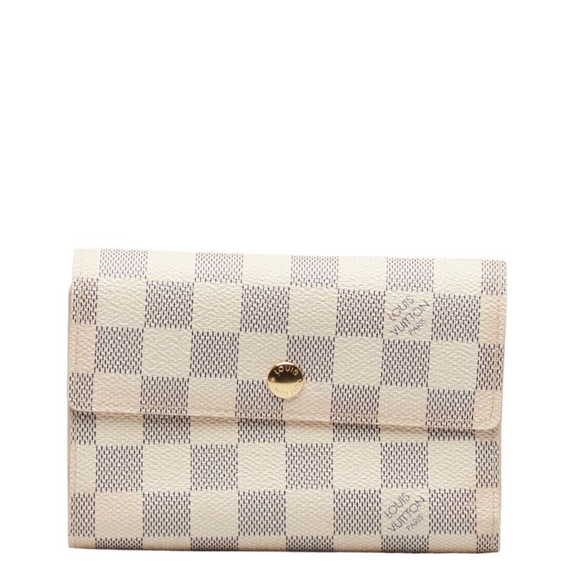 image of Louis Vuitton Damier Azur Portefeuille Alexandra in White, Women's