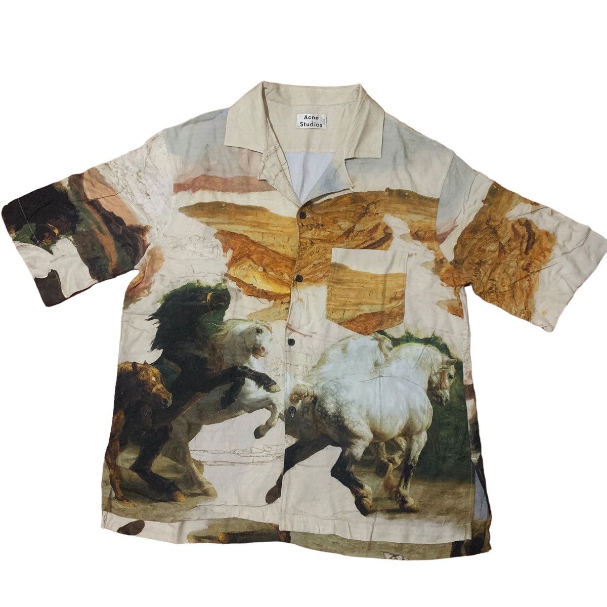 image of Acne Studios Simons Fluid Horse Shirt, Men's (Size Large)