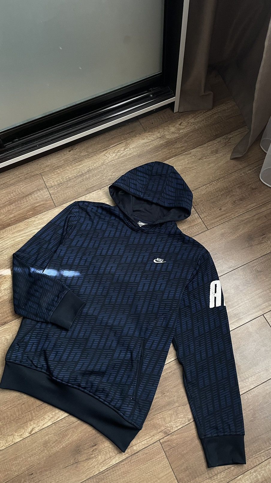 Nike × Vintage Nike vintage monogram hoodie Size US XL / EU 56 / 4 - 2 Thumbnail