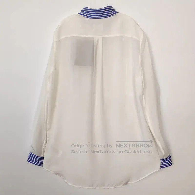 Burberry Burberry White Silk Women's Shirt. Size L / US 10 / IT 46 - 2 Thumbnail