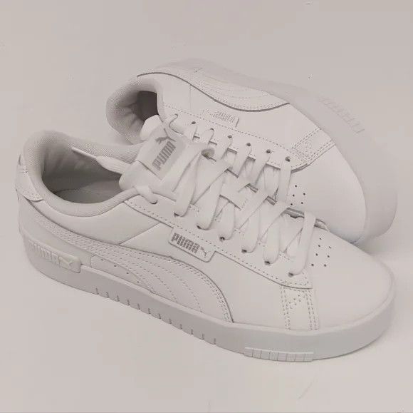 Puma Puma Women's Jada White & Silver Low Top Sneakers - US9.5 Size US 9.5 / IT 39.5 - 7 Thumbnail
