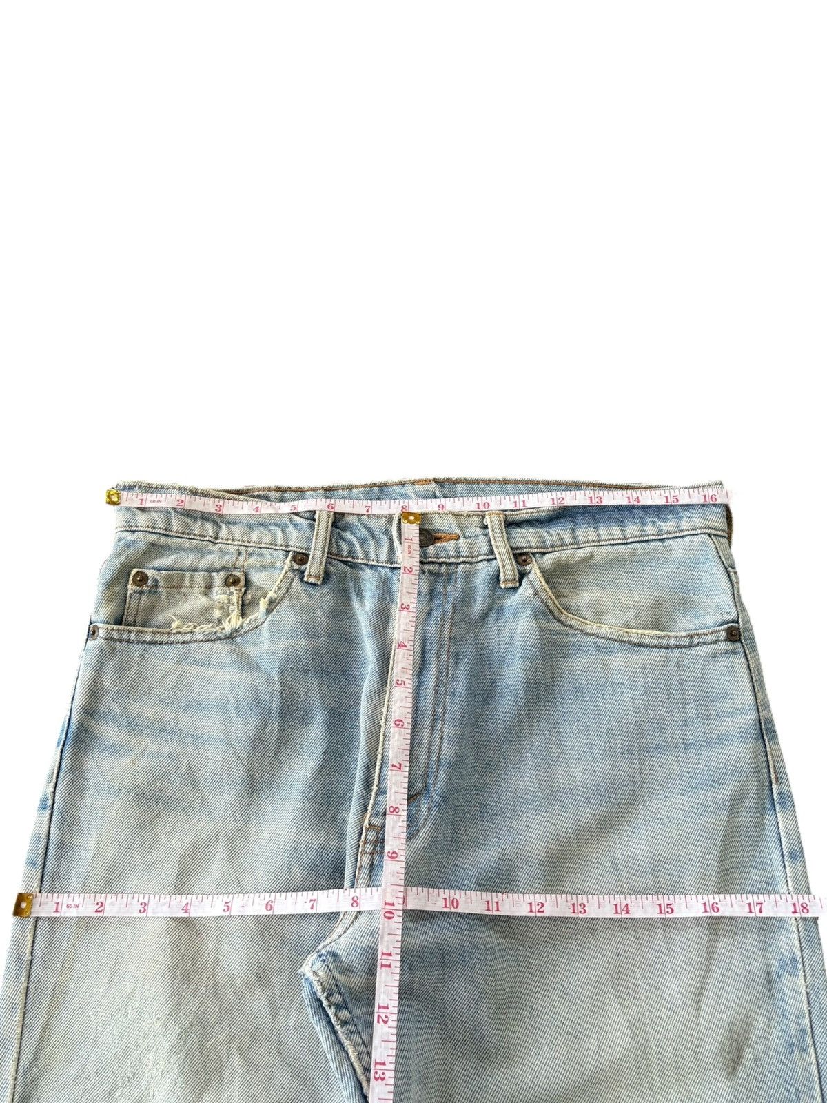 Levi's Vintage 90s Levis 518 Faded Wash Distressed Loose Jeans Size US 33 - 11 Thumbnail