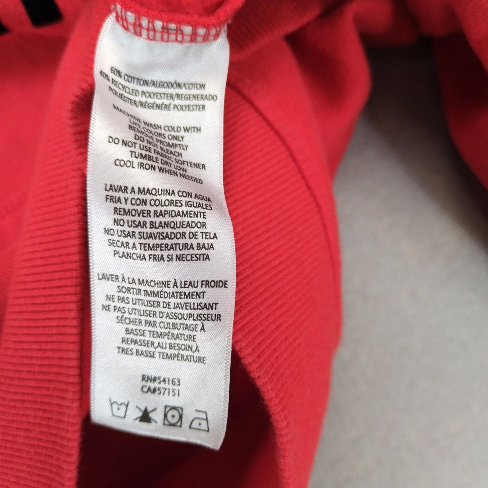 Calvin Klein Calvin Klein Performance Red Pullover Crop Hoodie Sweatshirt Size L / US 10 / IT 46 - 9 Thumbnail