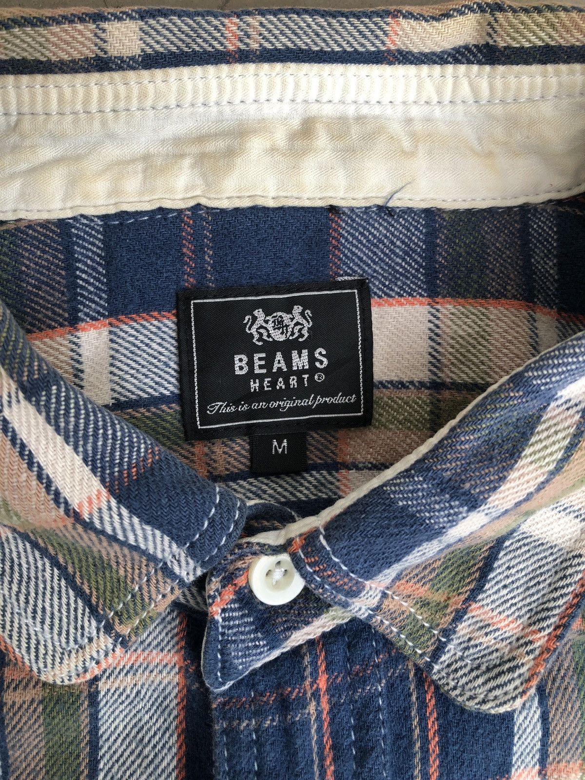 Beams Japan Vintage Classic Beams Hearts Flannel Shirt Plaid Button Up Size US M / EU 48-50 / 2 - 3 Thumbnail