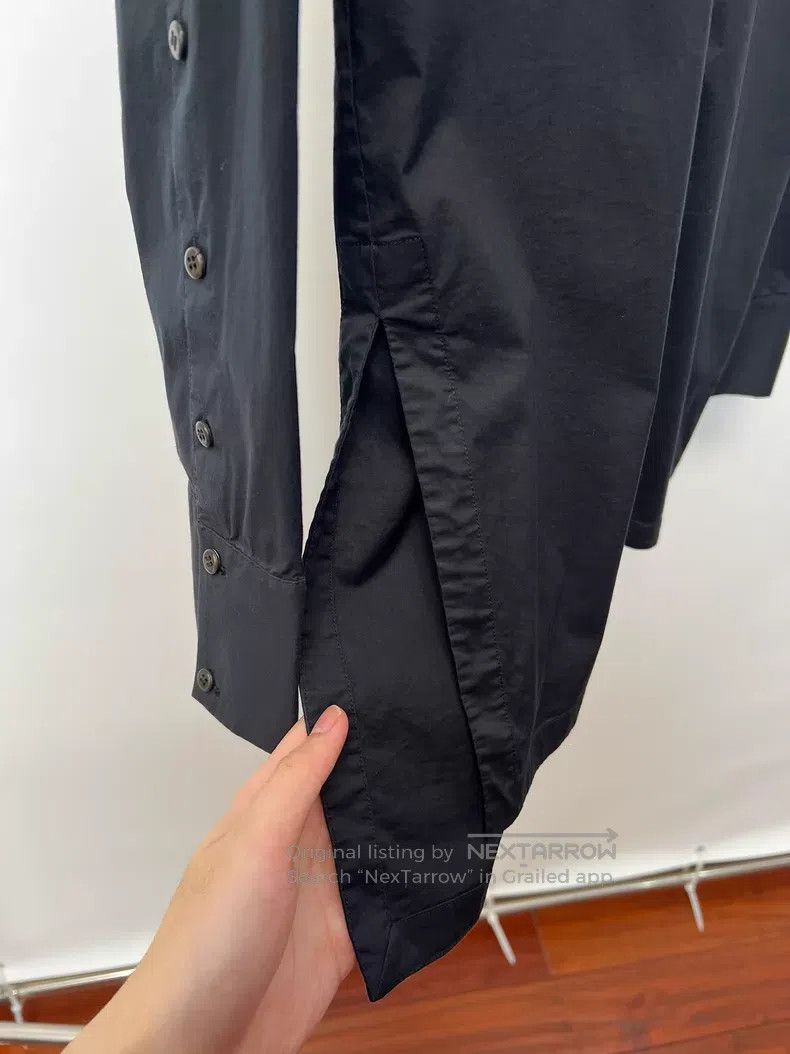 Helmut Lang Helmut Lang Hidden Button Mixed Fabric Drape Shirt Size M / US 6-8 / IT 42-44 - 6 Thumbnail