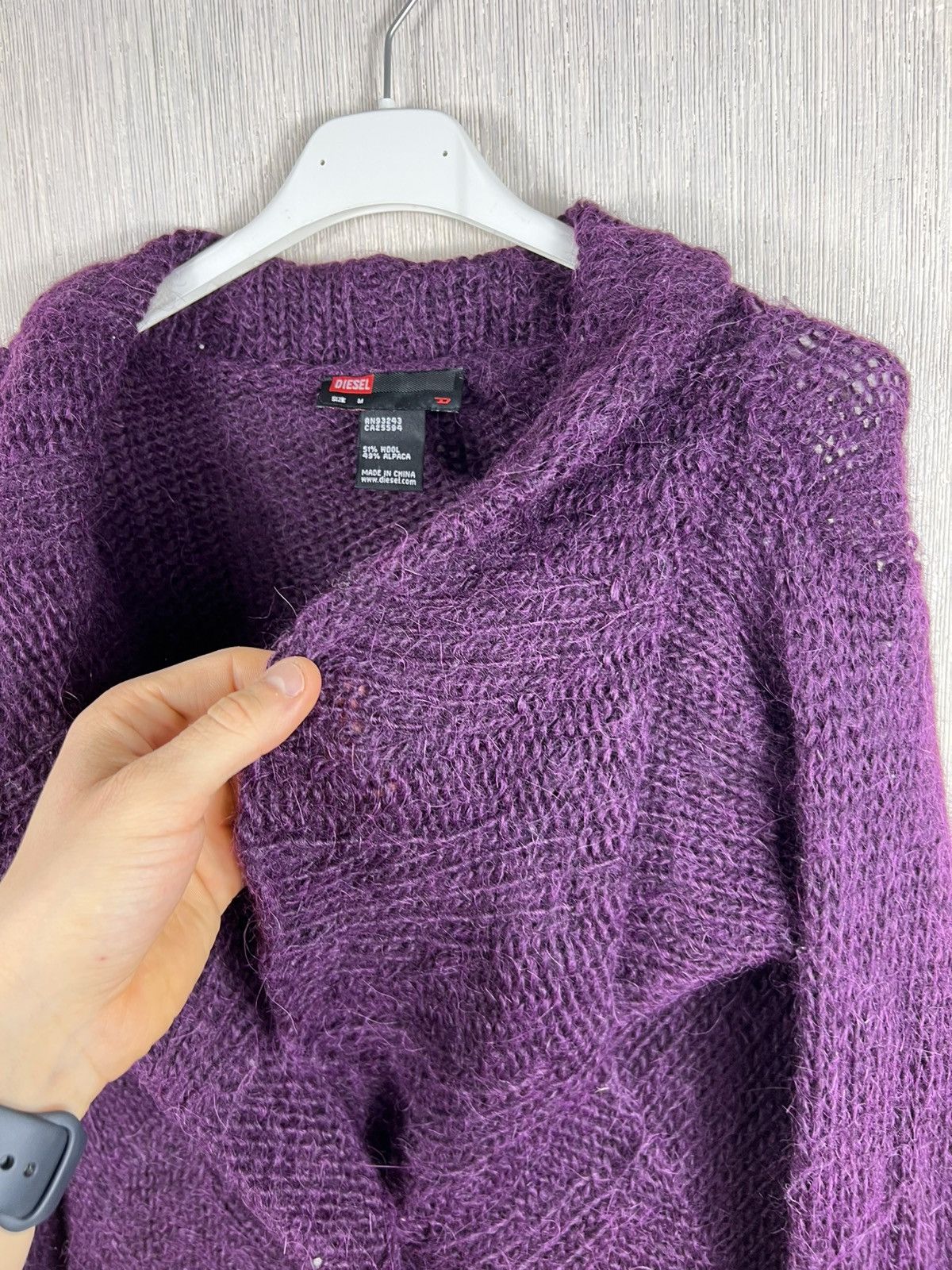 Diesel Vintage Diesel y2k alpaca open knit sweater cardigan goth Size M / US 6-8 / IT 42-44 - 18 Thumbnail
