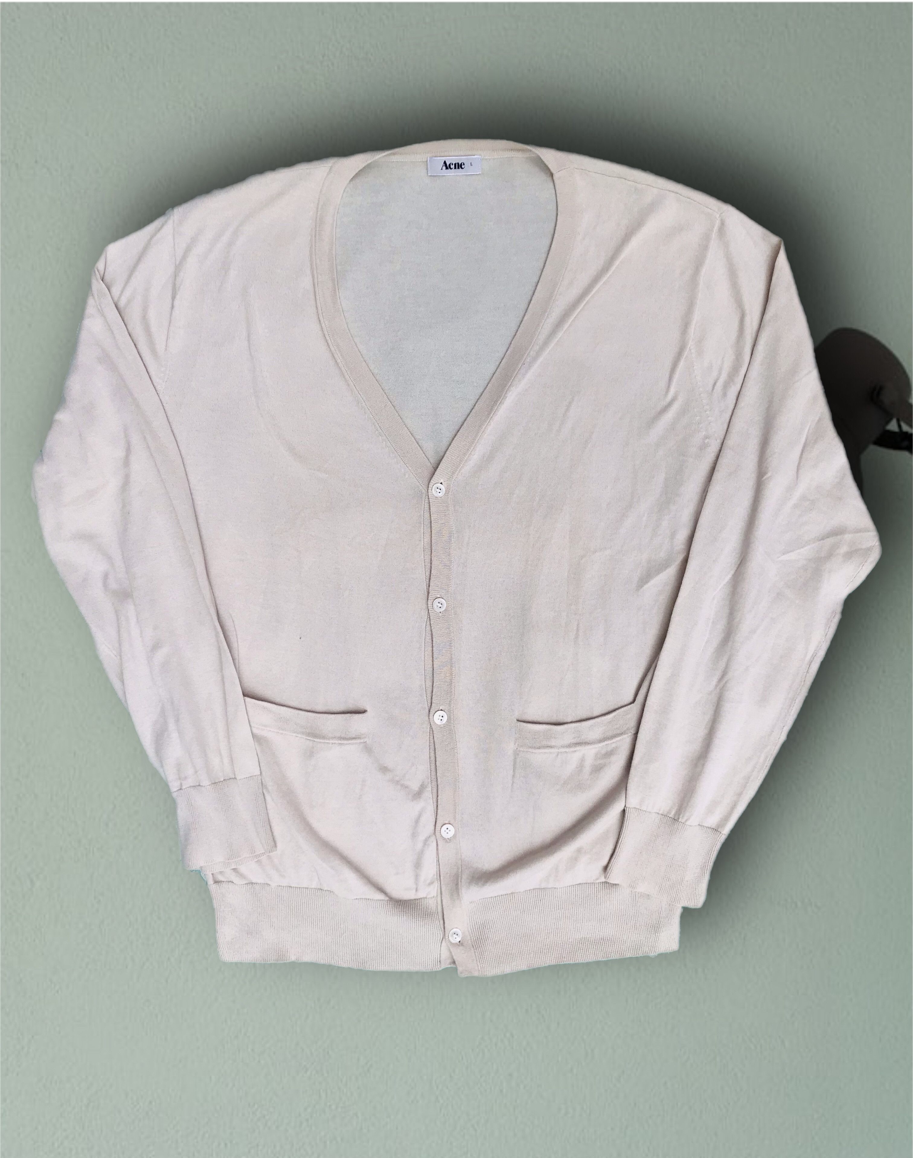 Acne Studios Acne Studios Long Cardigan Sweater Women’s V Neck Cotton Size L / US 10 / IT 46 - 1 Thumbnail