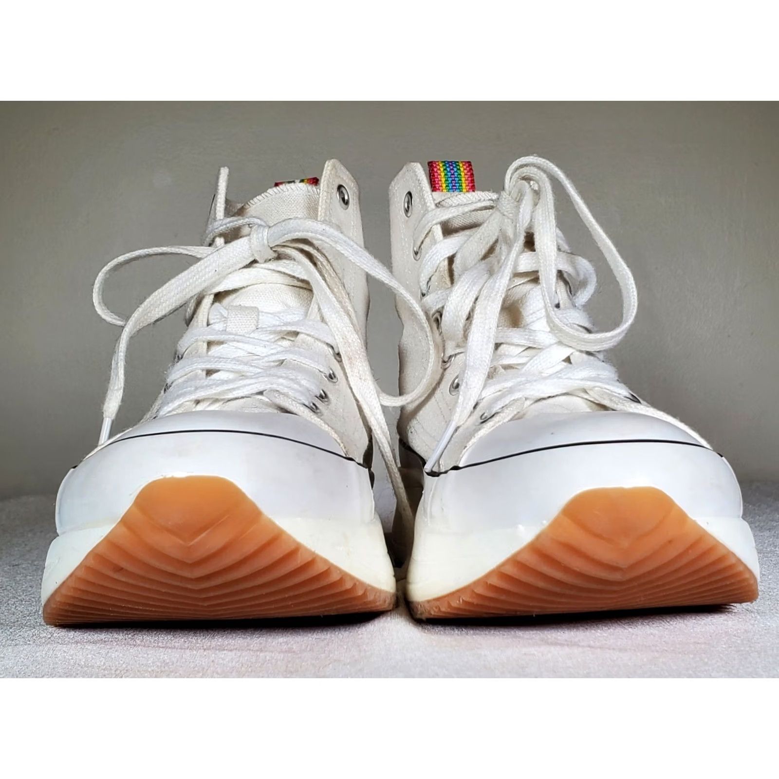 Vintage Madden Girl Winnona White Fabric Platform High-Top Sneakers Women's US 9.5 Size US 10 / IT 40 - 7 Thumbnail