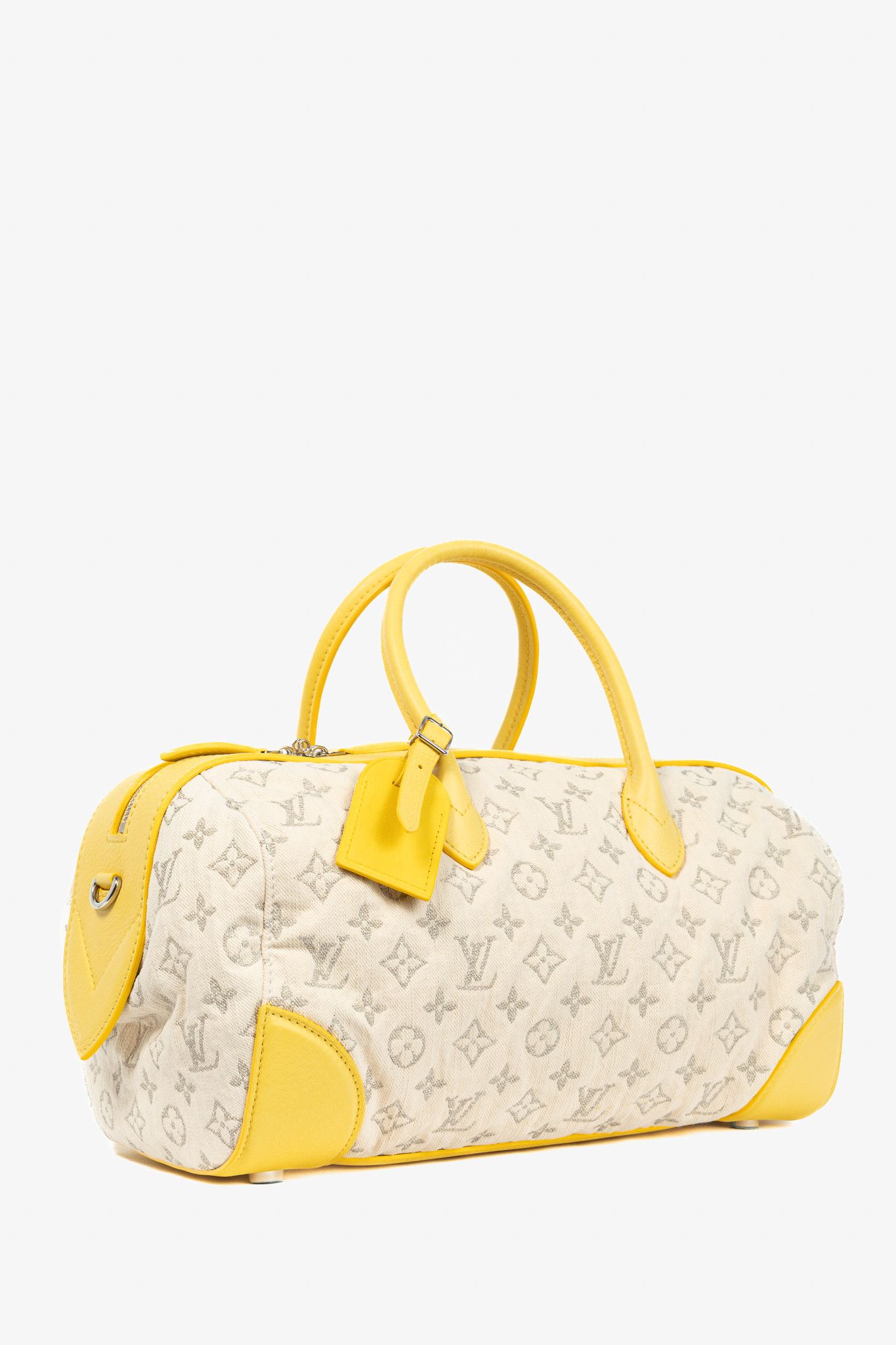 Louis Vuitton Louis Vuitton SS/12 Squat MM Denim Jaune Handbag Size ONE SIZE - 2 Thumbnail