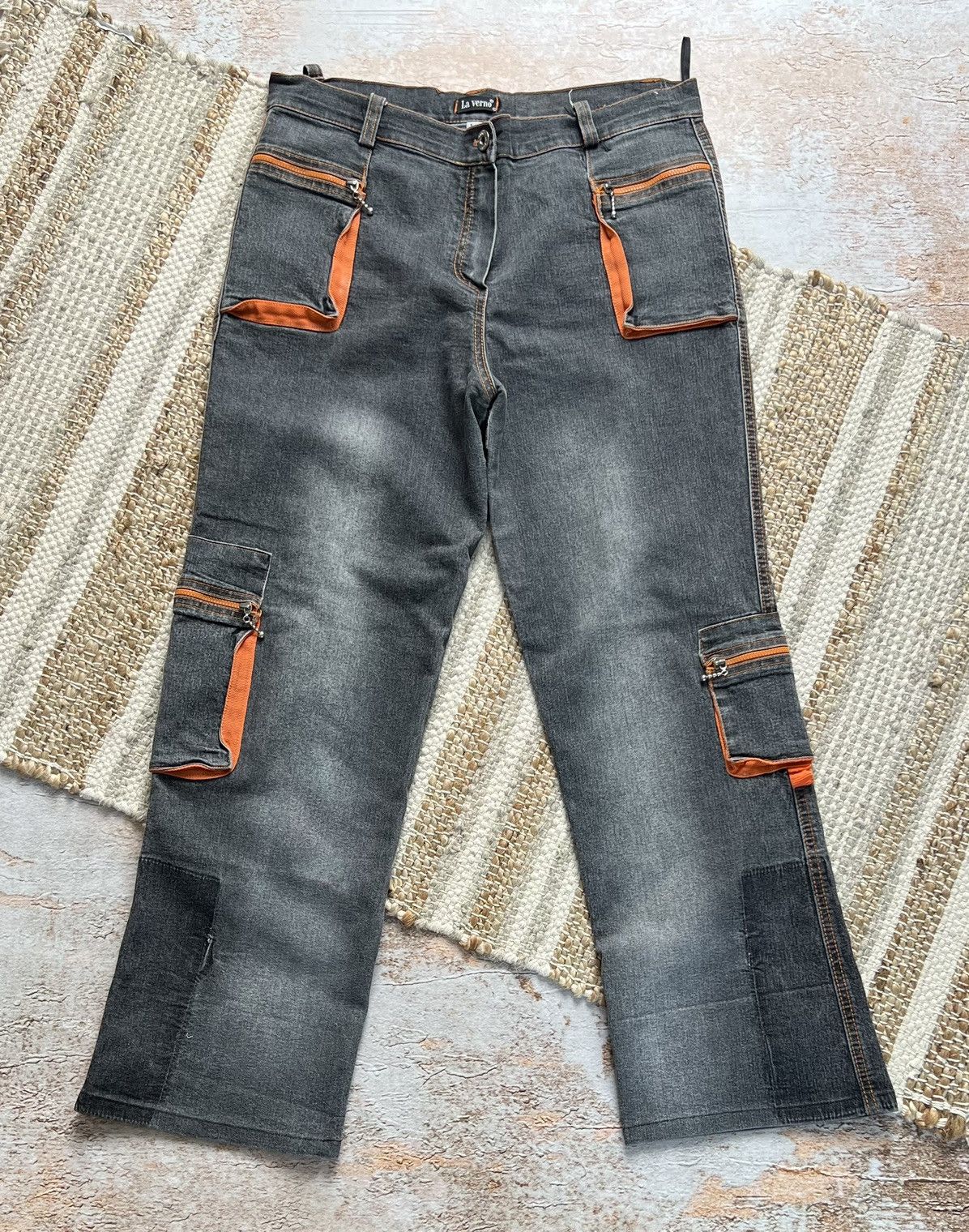 Japanese Brand × Seditionaries Vintage Japanese cargo denim pants Size US 30 / EU 46 - 1 Thumbnail