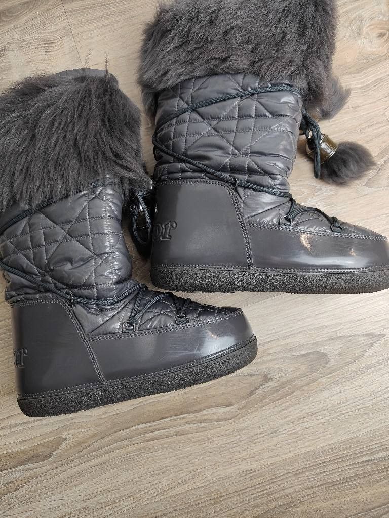 Dior Y2K Dior by John Galliano Fur Quilted Snow Boots Size US 9 / IT 39 - 12 Thumbnail