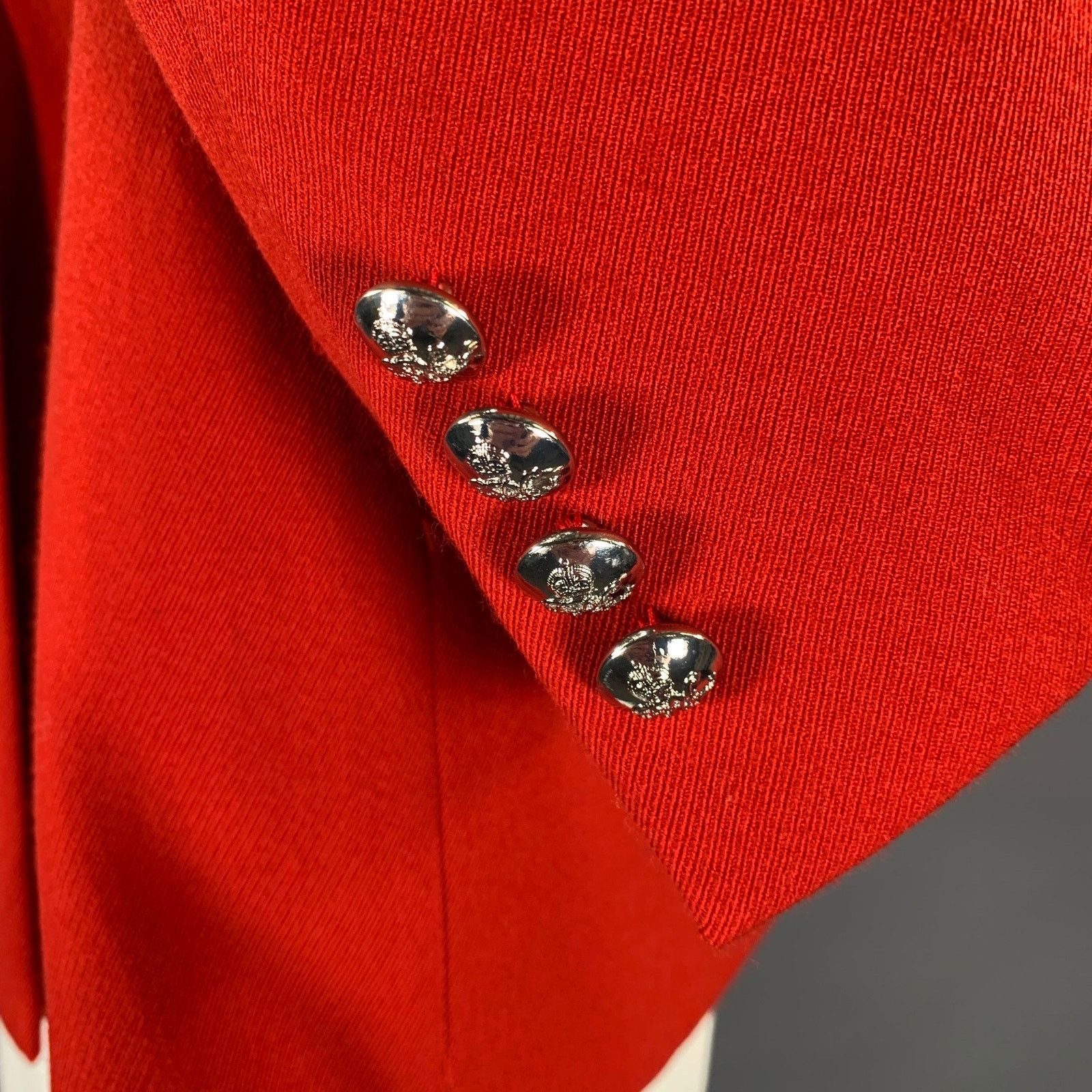 Ralph Lauren RALPH LAUREN Size 44 Red Wool Notch Lapel Sport Coat Size 44R - 4 Thumbnail