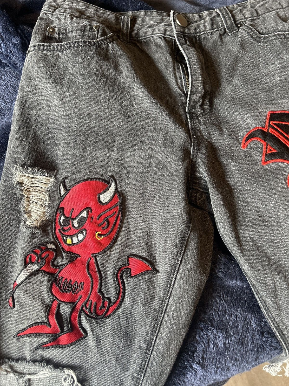 Ransom Clothing Ransom Clothing Co. Patched Distressed Jeans Size US 32 / EU 48 - 1 Thumbnail