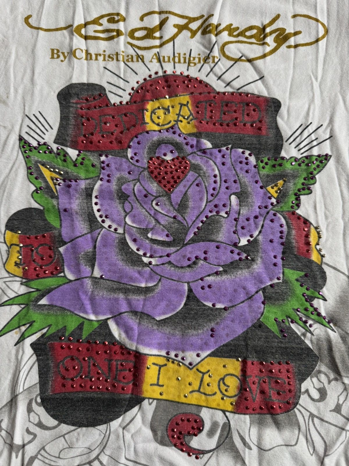 Ed Hardy Ed Hardy big logo rose 🌹 avantgarde y2k tee tshirt Size S / US 4 / IT 40 - 9 Thumbnail