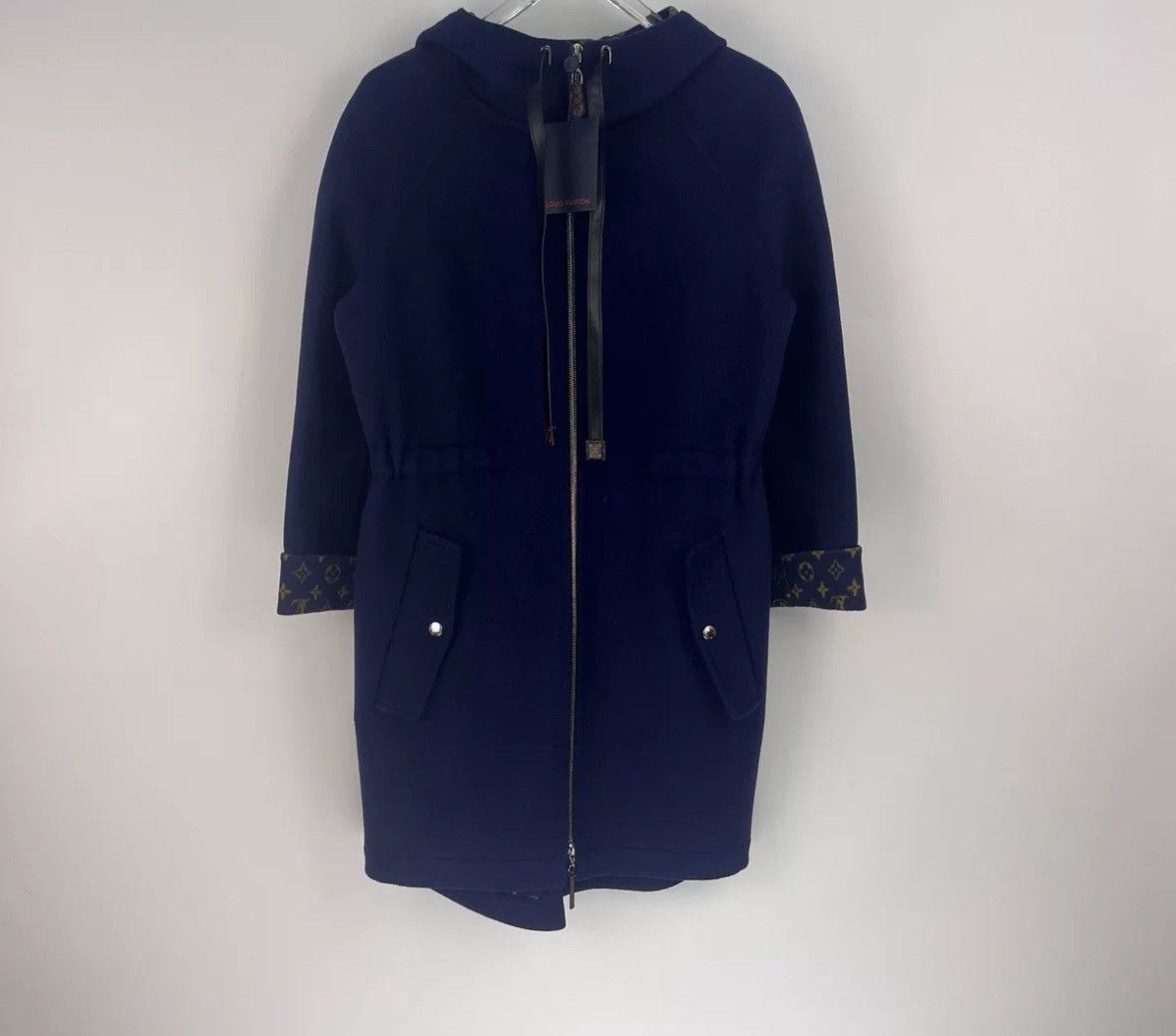Louis Vuitton Louis Vuitton Blue leather label wool hooded coat Size US S / EU 44-46 / 1 - 3 Thumbnail