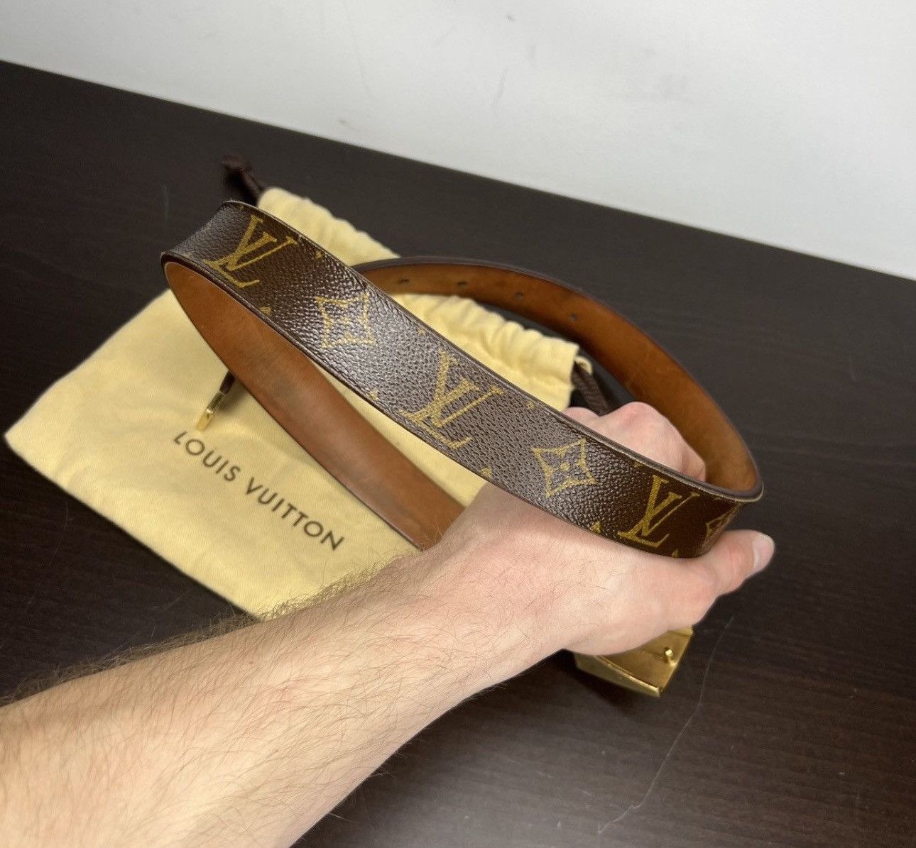 Louis Vuitton Louis Vuitton logo belt Size 36 - 6 Thumbnail