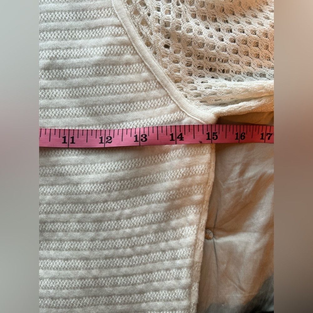 Other Cache White Ribbed Sheath Midi Dress | Textured Knit Size M / US 6-8 / IT 42-44 - 7 Thumbnail