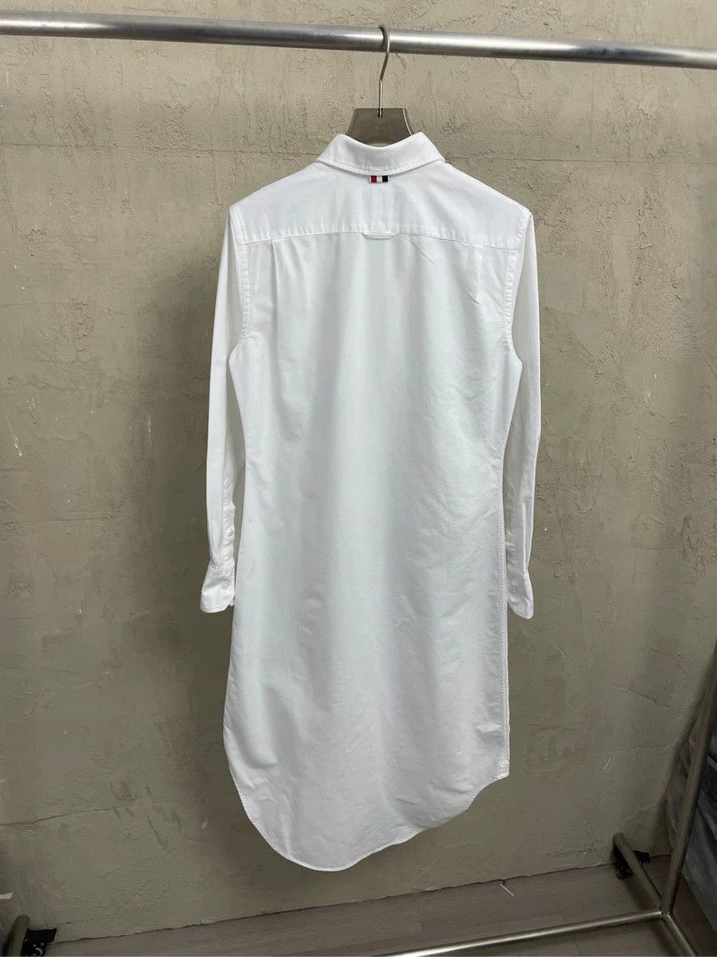 Thom Browne Thom browne White striped long shirt 2504-Nextarrow Size S / US 4 / IT 40 - 2 Thumbnail