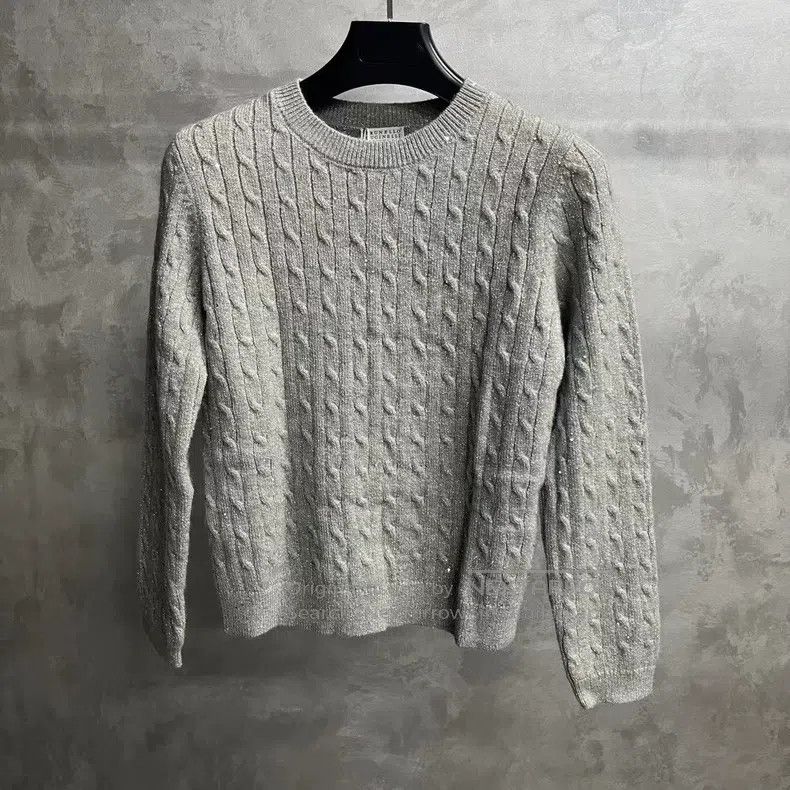 Brunello Cucinelli Brunello Cucinelli Grey Solid Color Crew Neck Drop Shoulde Size XS / US 0-2 / IT 36-38 - 1 Thumbnail