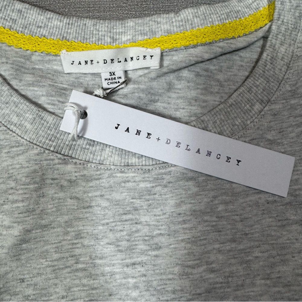Other NWT New JANE And DELANCEY Embroidered Sun Grey Short Sleeve Size 3XL / US 20-22 - 7 Thumbnail
