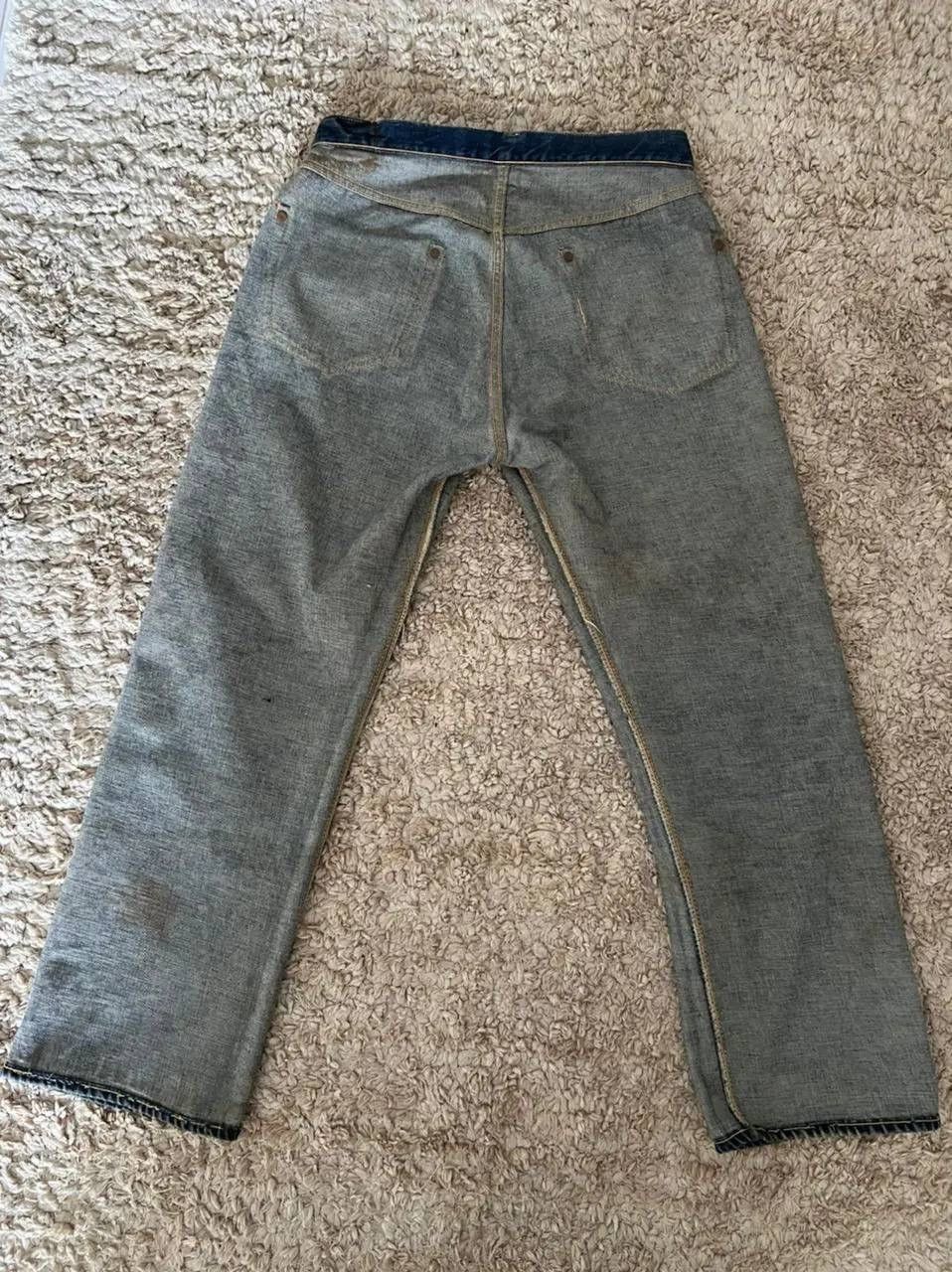 Levi's Levis BigE Hidden Rivet Leather Patch Circa 1952 Size US 33 - 10 Thumbnail