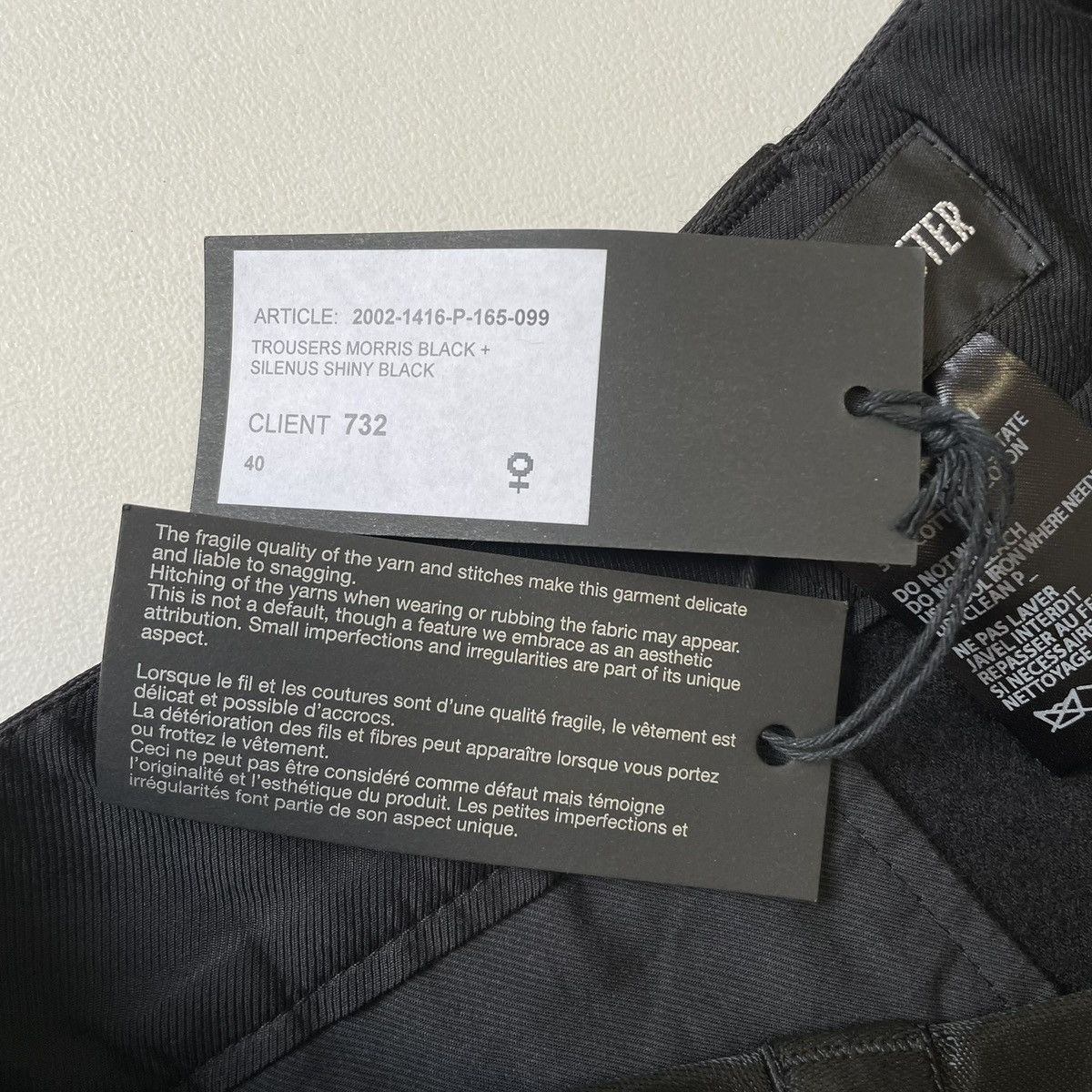 Ann Demeulemeester Brushed Black Wool ‘Wide Leg’ Pants Size US 32 / EU 48 - 9 Thumbnail