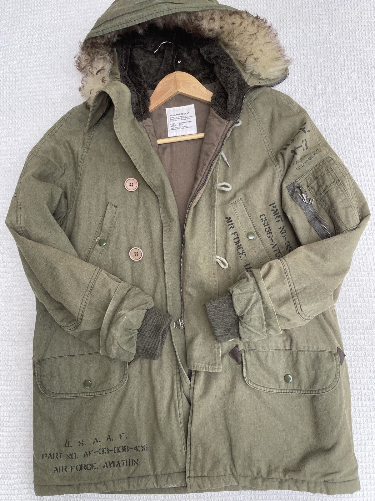Vintage Last Drop🔥Rare🔥Vtg USAAF Us Army Cold Weather Parka Jacket Size US XL / EU 56 / 4 - 5 Thumbnail