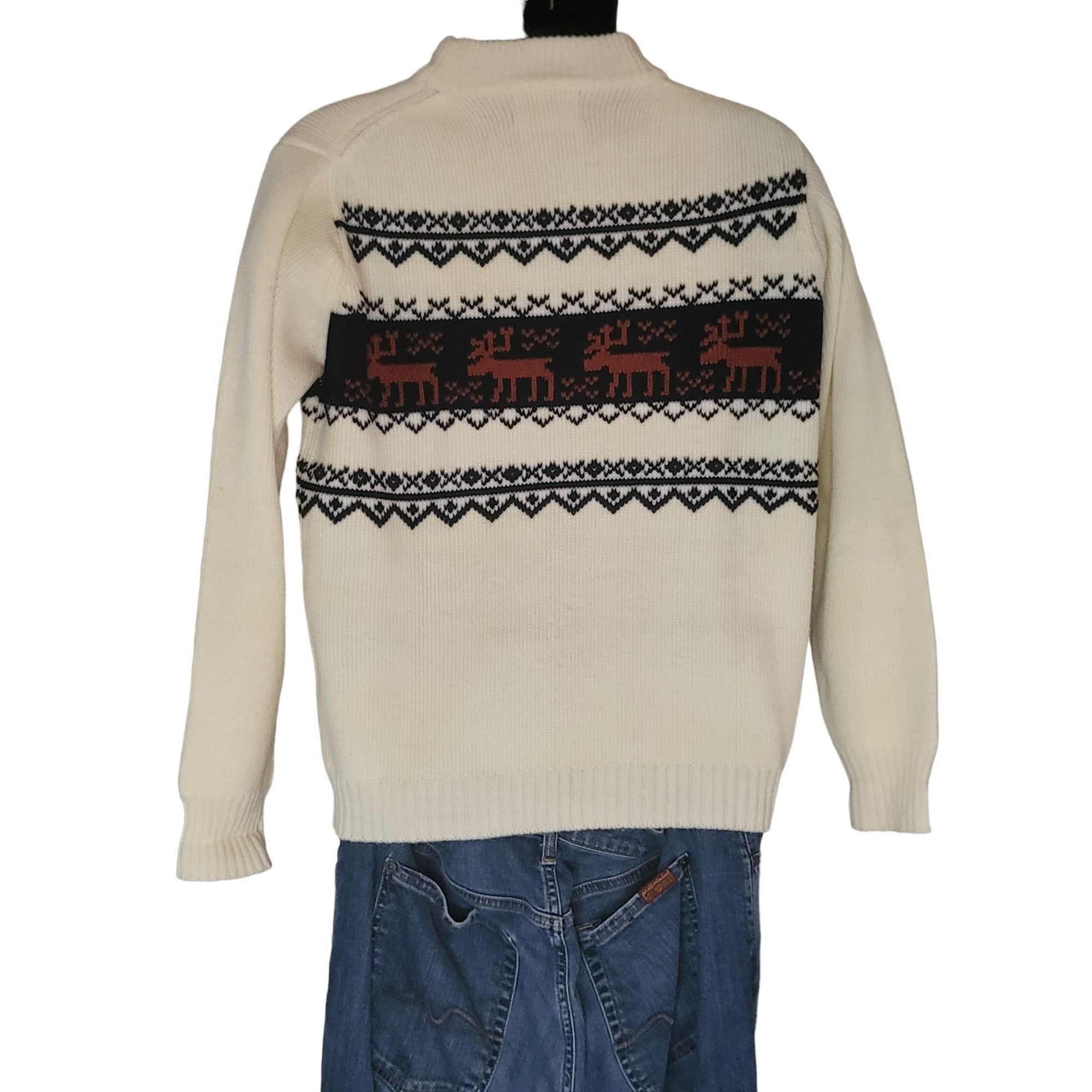 Other Discovery California Reindeer Sweater Men Sz L Mock Neck Hol Size US L / EU 52-54 / 3 - 2 Thumbnail