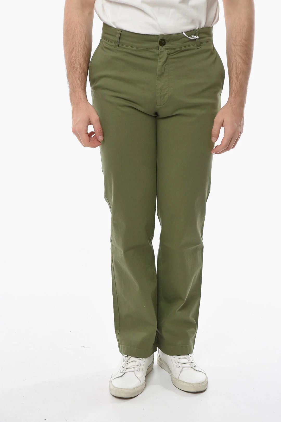 DEPARTMENT5 og1mm0326 Stretch Cotton Chino Pant in Military Green Size US 38 / EU 54 - 1 Thumbnail