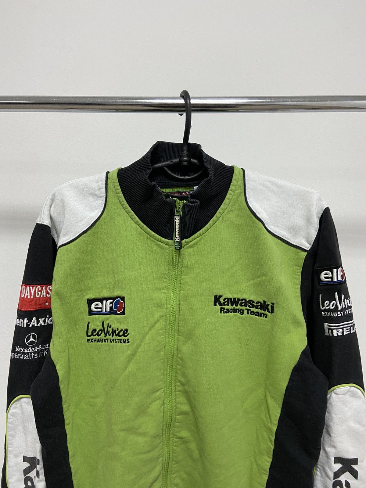 Japanese Brand × Vintage Kawasaki Vintage Racing Sweatshirt Jacket Zip Big Logo Size US M / EU 48-50 / 2 - 2 Thumbnail