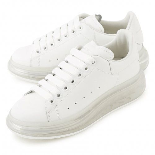 Alexander McQueen o1w1db10925 Oversized Transparent Sole Sneaker in White Size US 9.5 / IT 39.5 - 3 Thumbnail