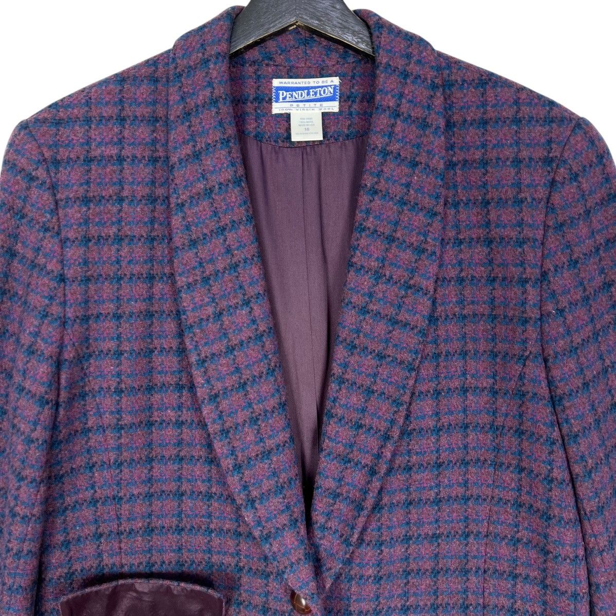 Pendleton Vintage Pendleton Women Checkered Virgin Wool Blazer Jacket Size L / US 10 / IT 46 - 2 Thumbnail