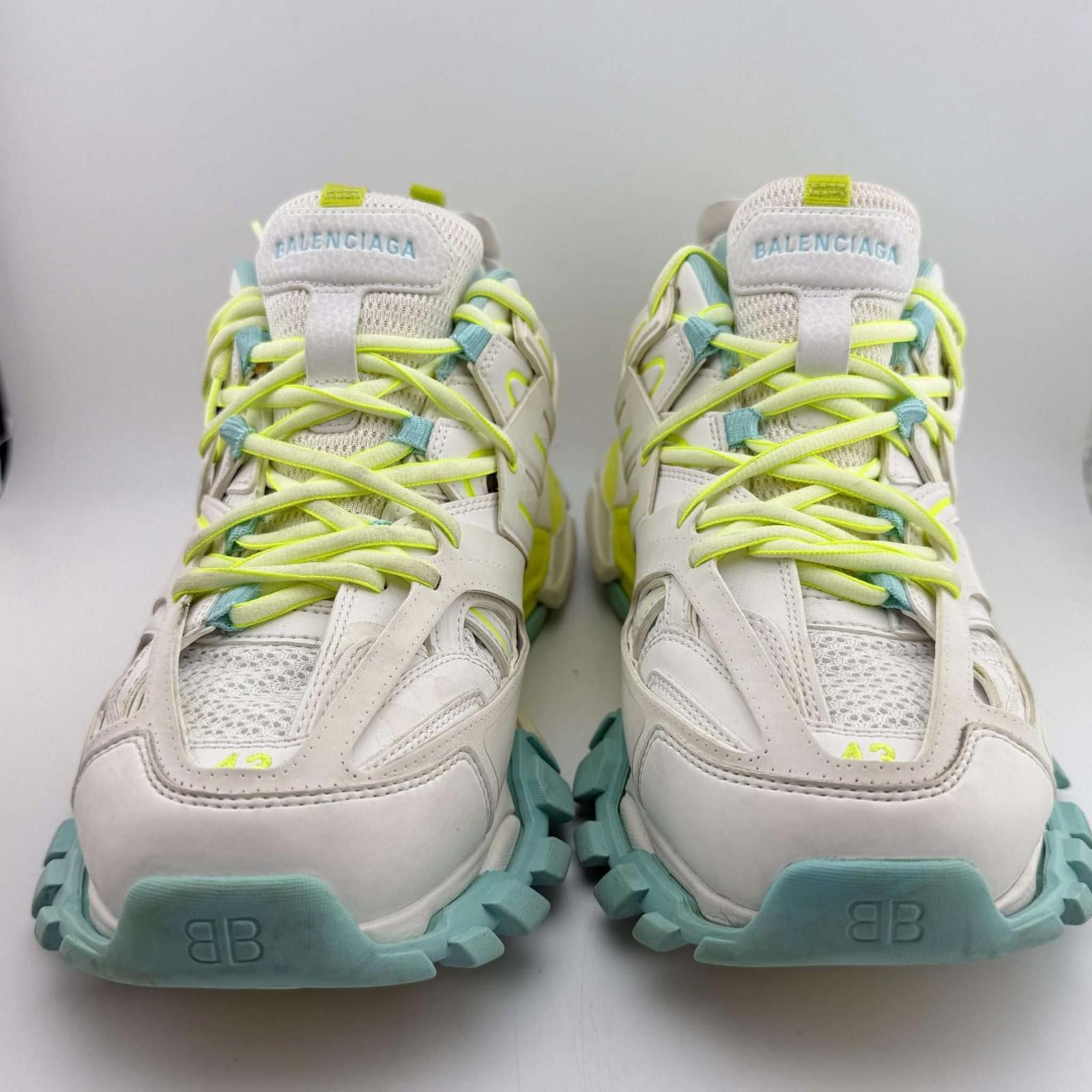 Balenciaga Balenciaga Track Neon Yellow Light Blue 43EU Used OG Box Size US 10 / EU 43 - 3 Thumbnail