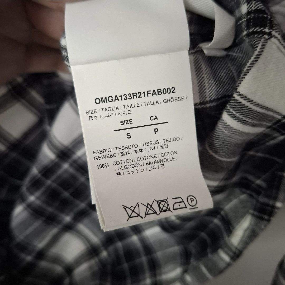 Off-White OFF-WHITE Black & White Checked Arrow Flannel Plaid Shirt Size US S / EU 44-46 / 1 - 9 Thumbnail