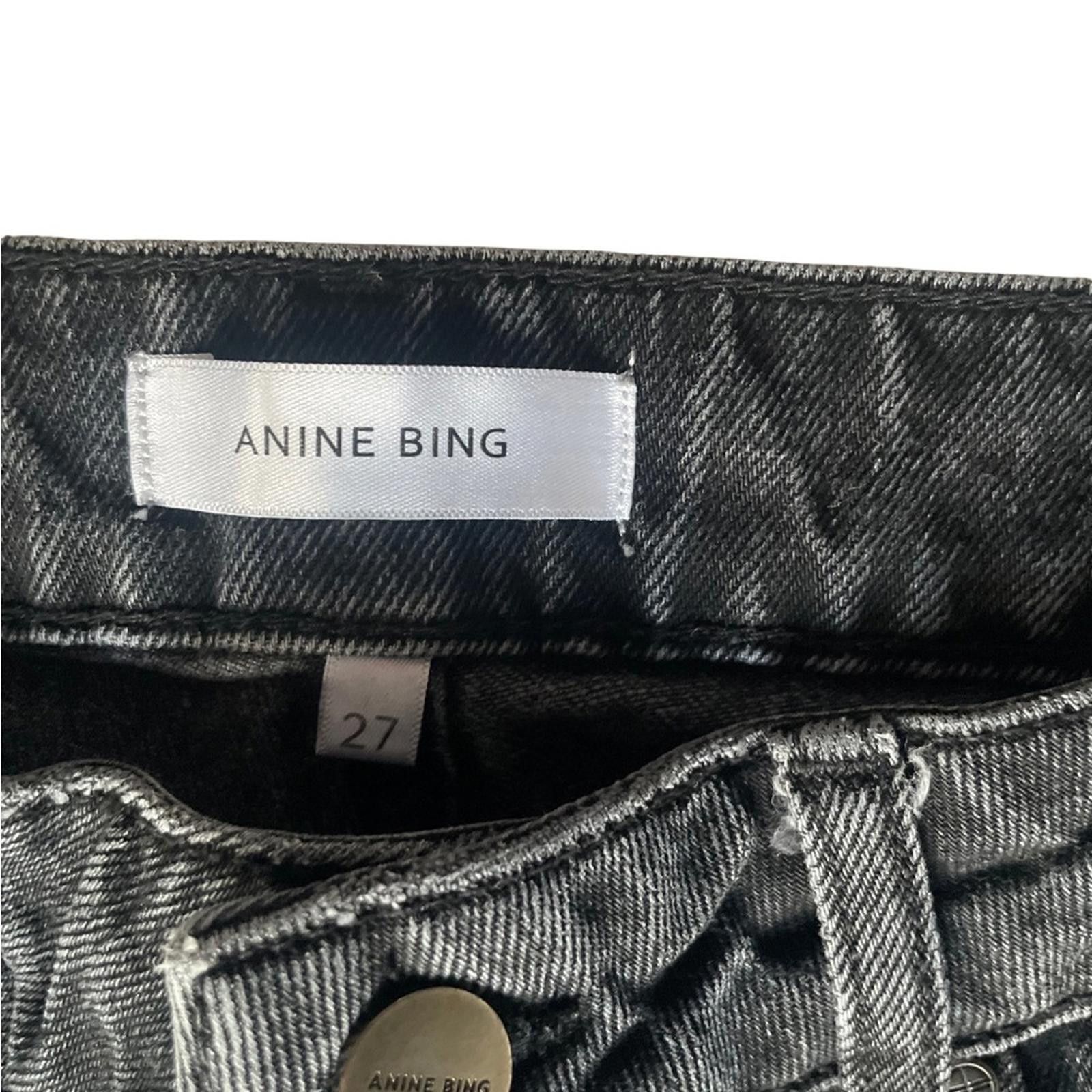 Anine Bing Anine Bing “Frida” High-Rise Button Fly Jeans — Charcoal Size 27" / US 4 / IT 40 - 2 Thumbnail