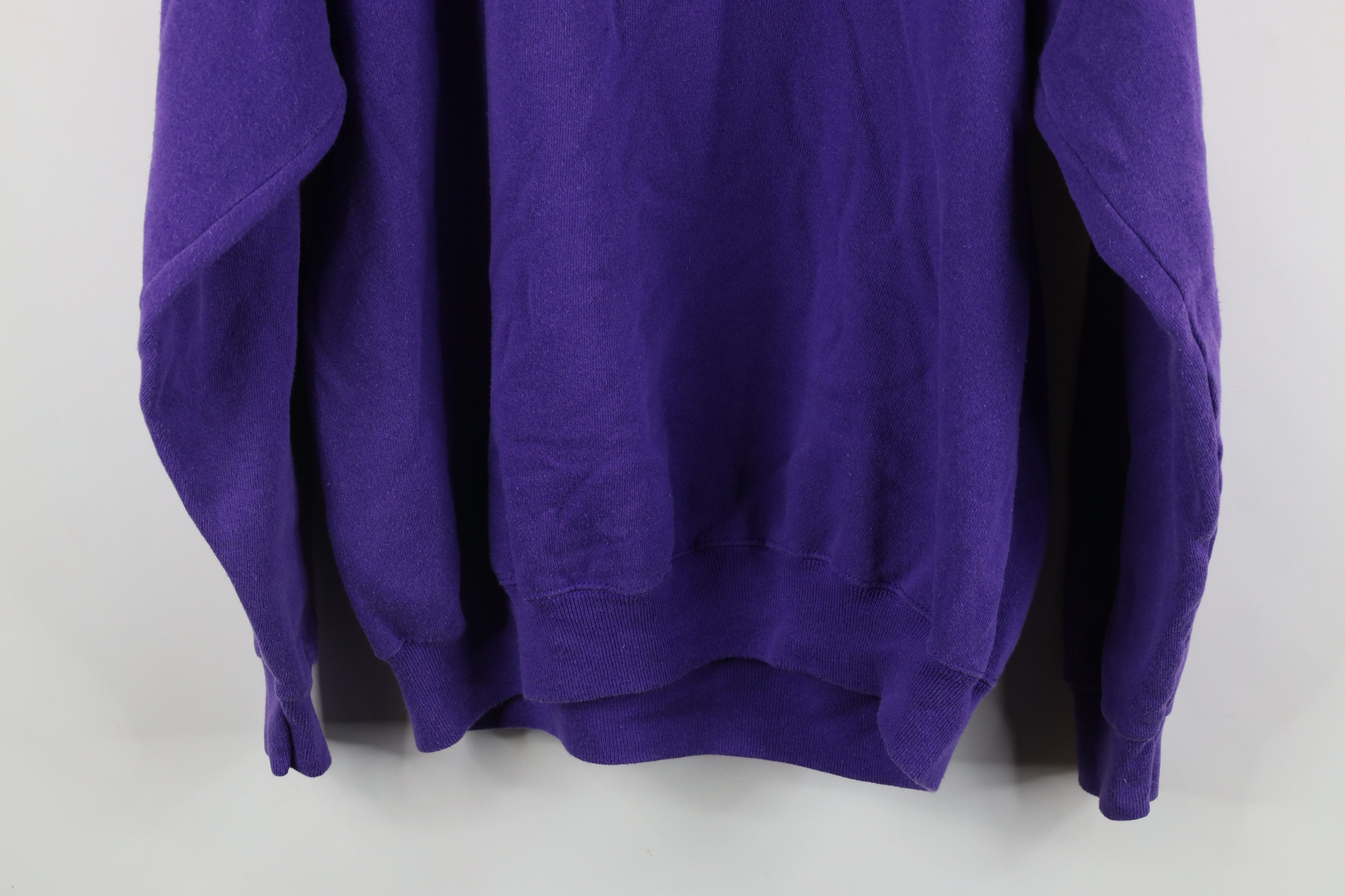 Vintage Vintage 90s Streetwear Ducks Collared Sweatshirt Purple USA Size XL / US 12-14 / IT 48-50 - 9 Thumbnail
