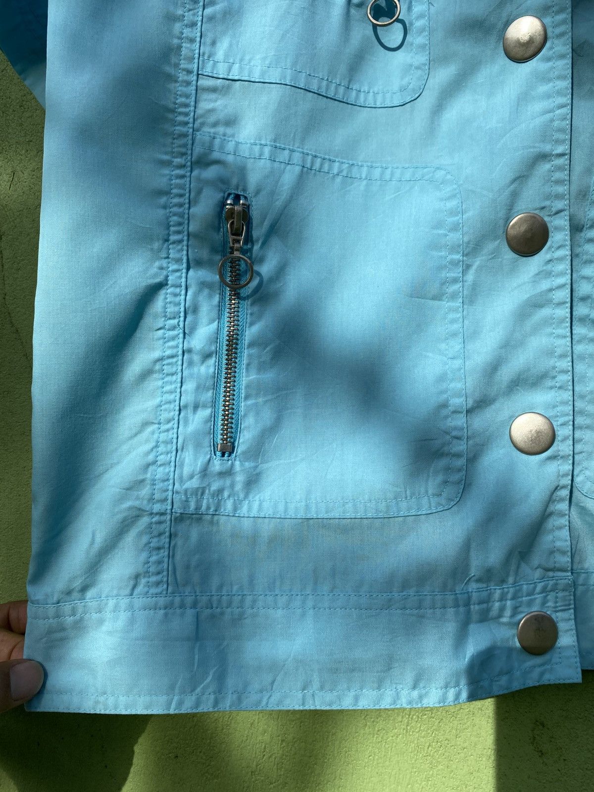 Japanese Brand Zakle Vintage Turquoise Utility Zip Shirt Archive Style 90s Size US M / EU 48-50 / 2 - 5 Thumbnail
