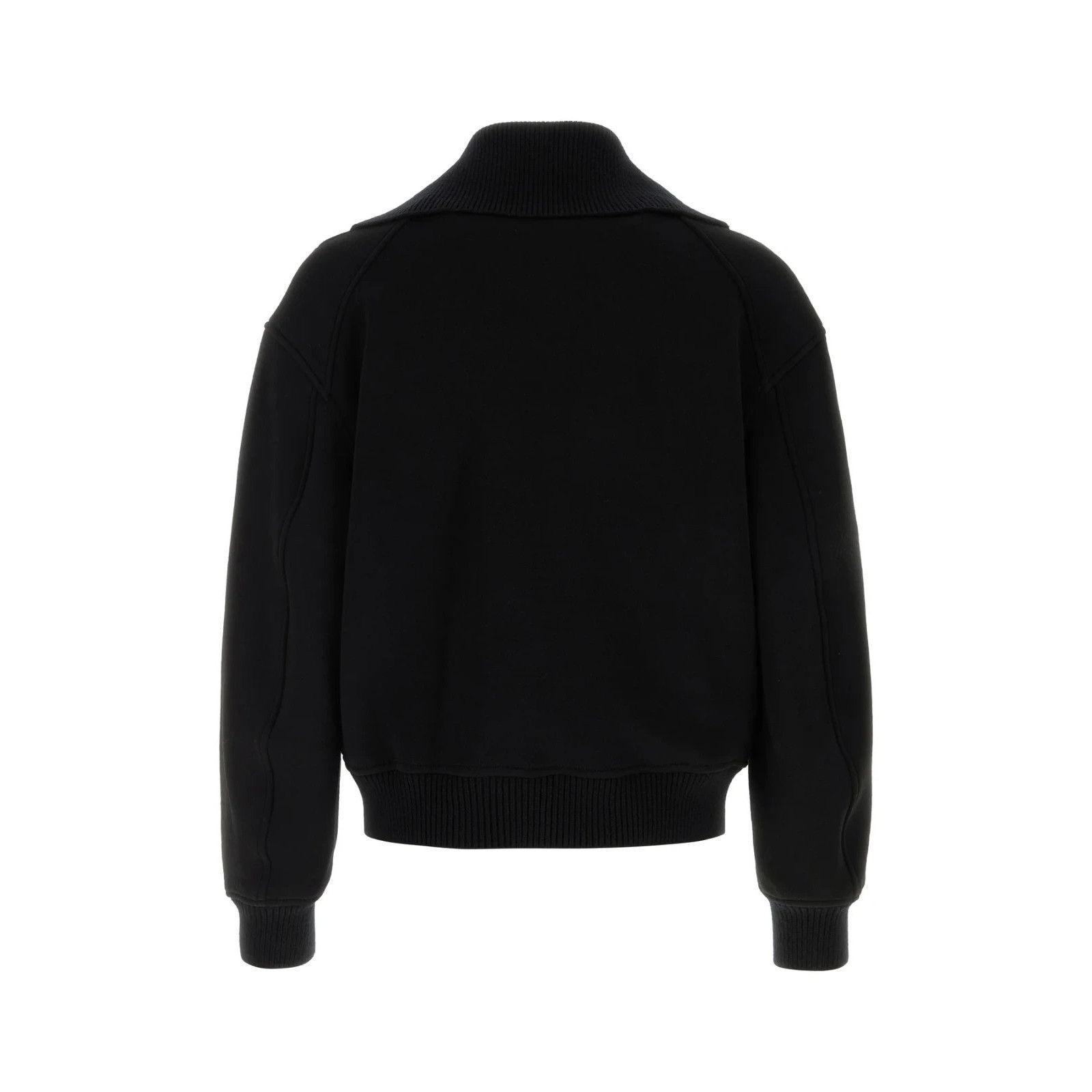 Jil Sander JIL SANDER Black Wool Blend Bomber Jacket New & Authentic (M Size US M / EU 48-50 / 2 - 2 Thumbnail
