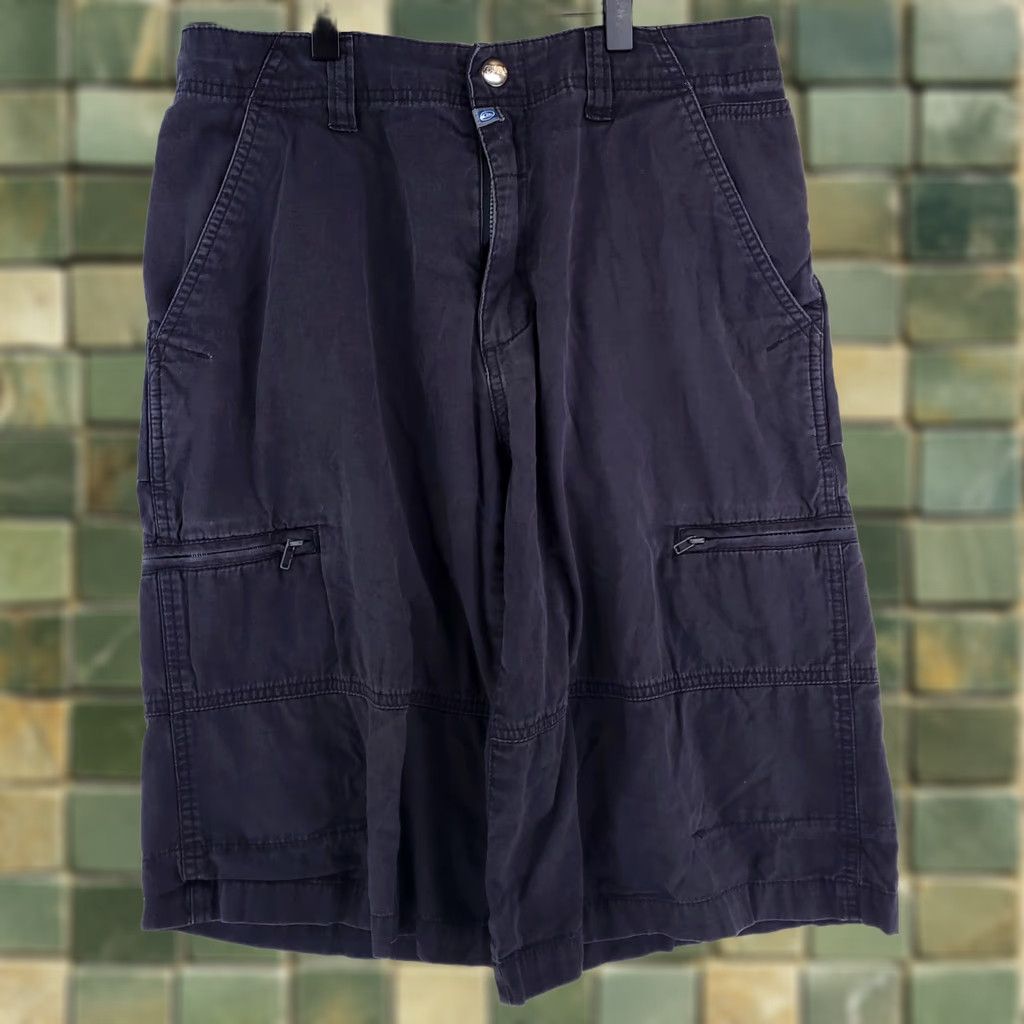 Quiksilver VINTAGE Quiksilver Cargo Shorts Navy Blue Mens 30 90s Y2K (30 Actual) Size US 30 / EU 46 - 1 Thumbnail
